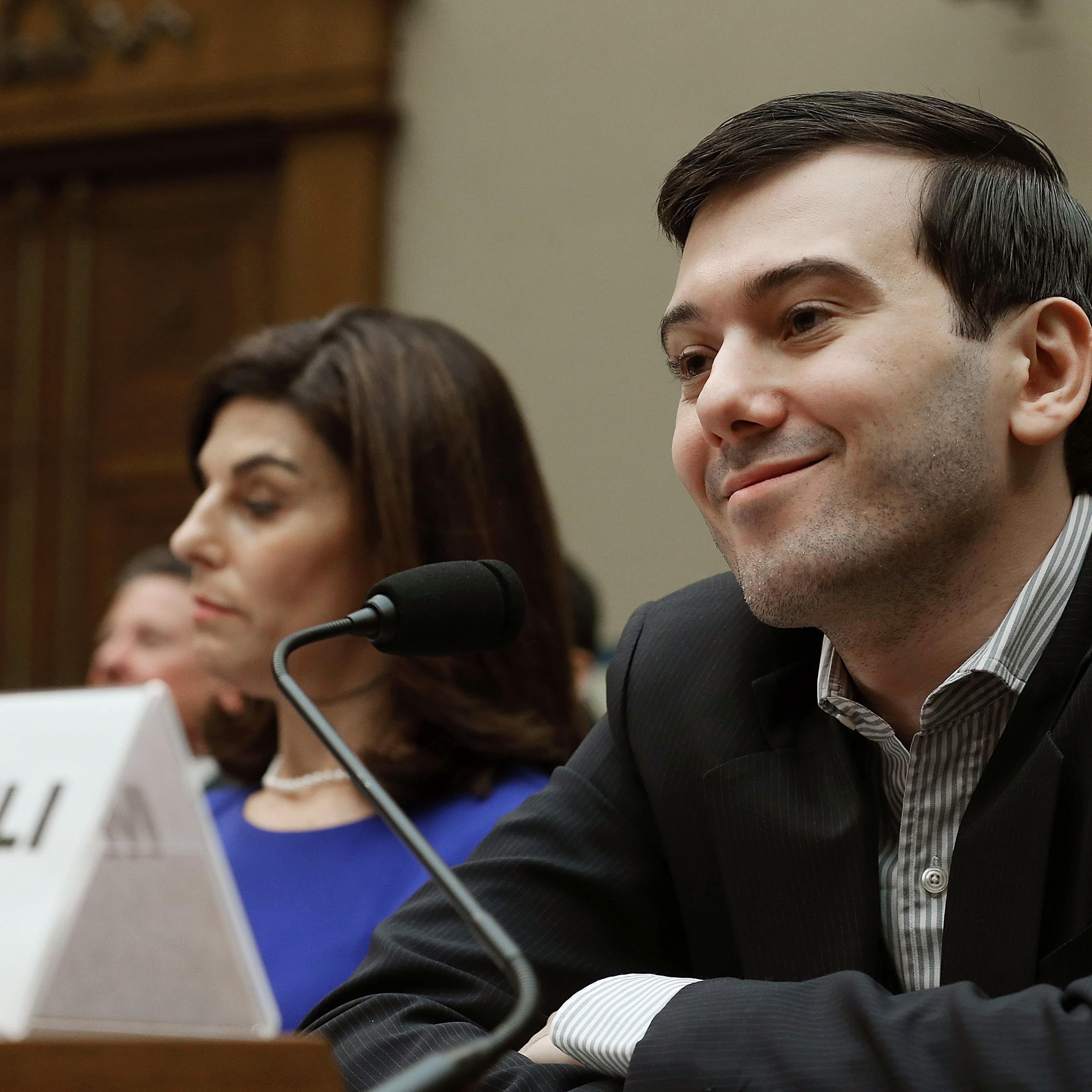 Martin Shkreli, former CEO of Turing Pharmaceuticals LLC., during a House Oversight and Government Reform Committee hearing on Capitol Hill, February 4, 2016 in Washington, DC.