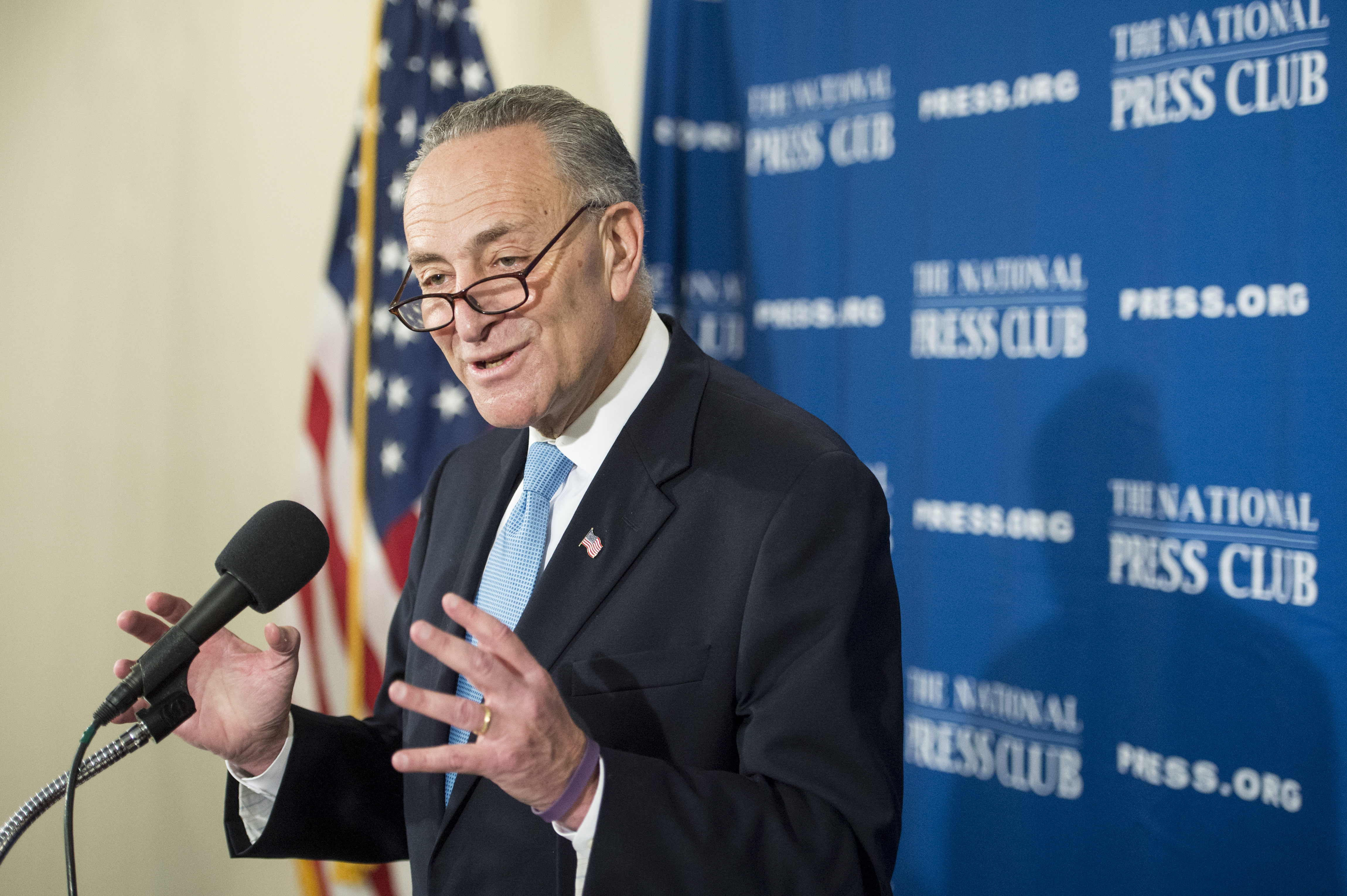 Sen. Chuck Schumer at the National Press Club on Nov. 25, 2014.