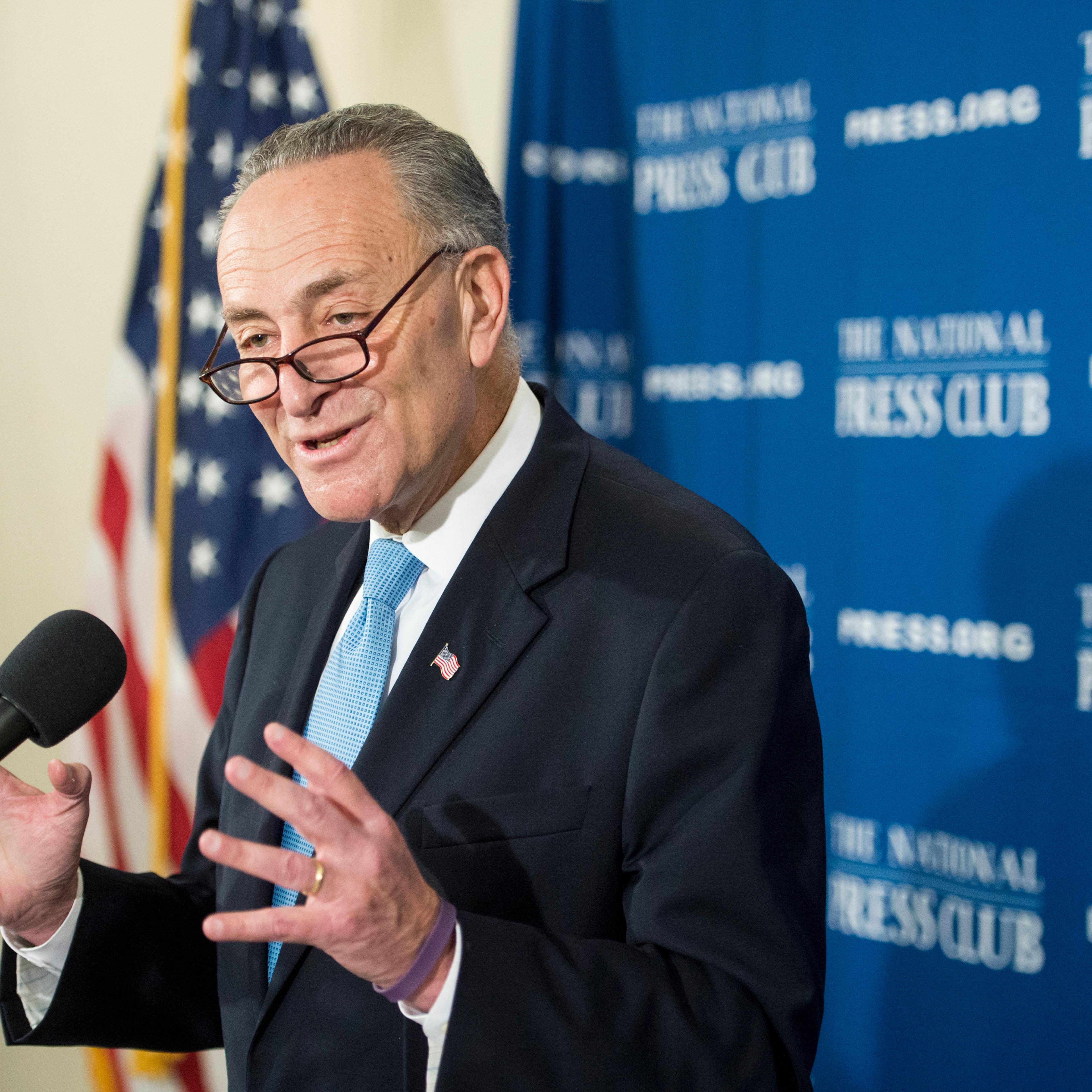 Sen. Chuck Schumer at the National Press Club on Nov. 25, 2014.