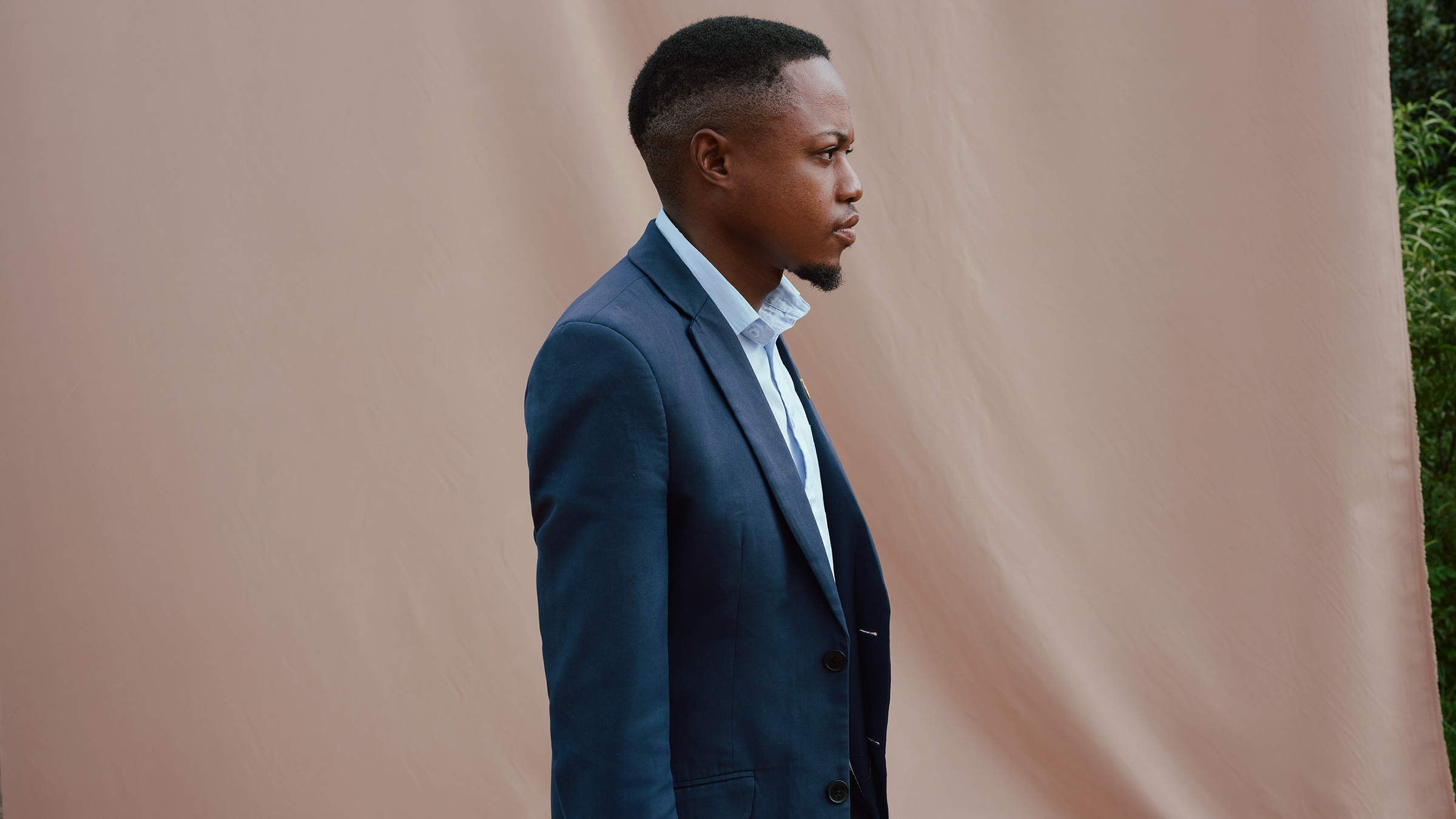Daniel Motaung, a former Facebook content moderator employed by Sama, photographed near his home in South Africa on Feb. 11, 2022. Motaung alleges Sama wrongfully terminated him in 2019 while he was attempting to start a union.
