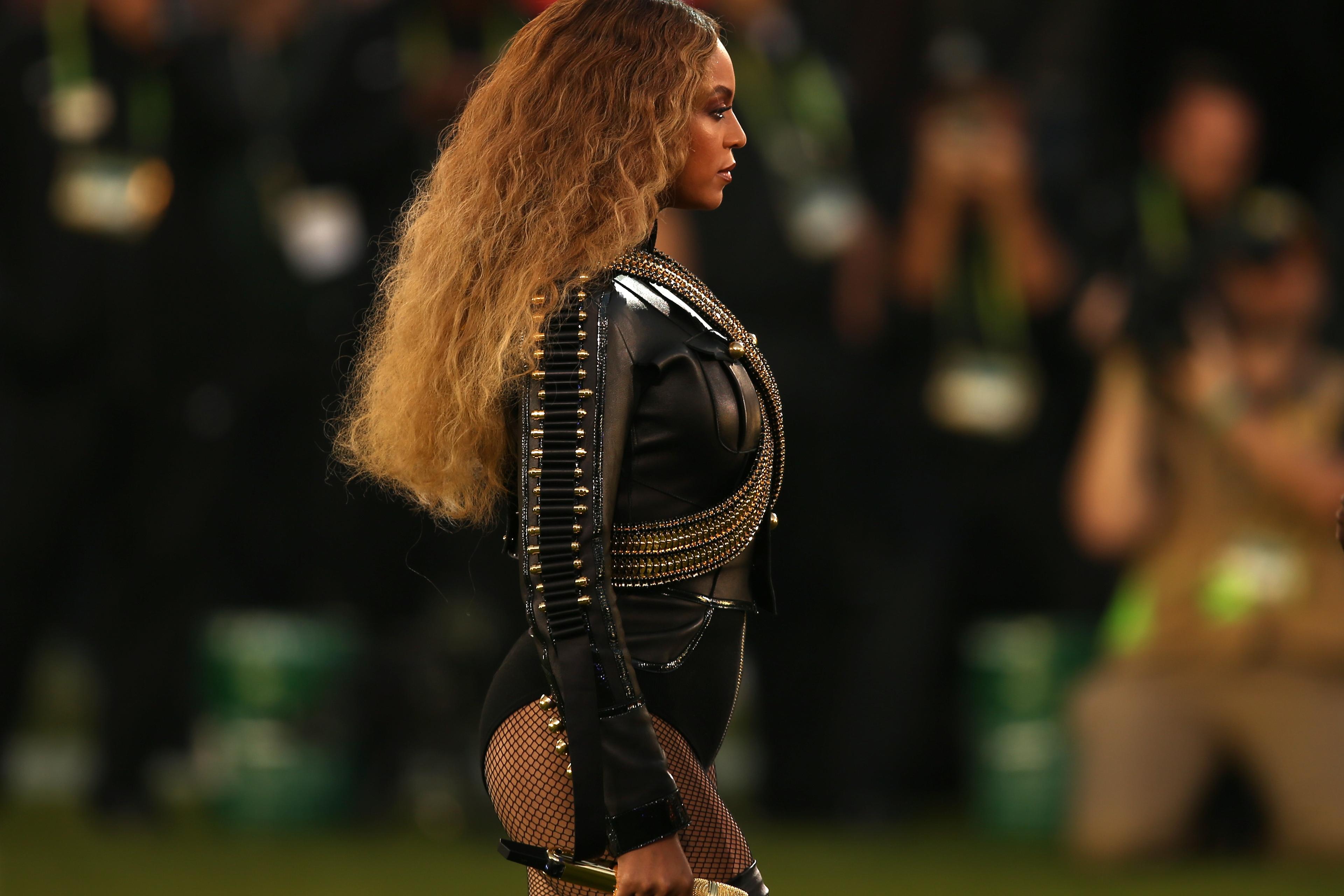 Beyonce performs onstage during the Pepsi Super Bowl 50 Halftime Show at Levi's Stadium in Santa Clara, Calif., on Feb. 7, 2016.