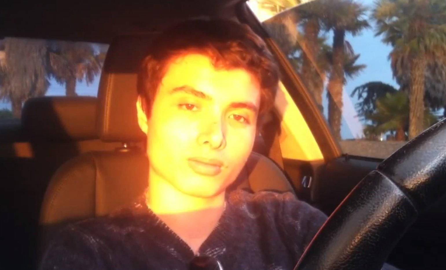 Elliott Rodger seen in a video he had posted on the Internet.