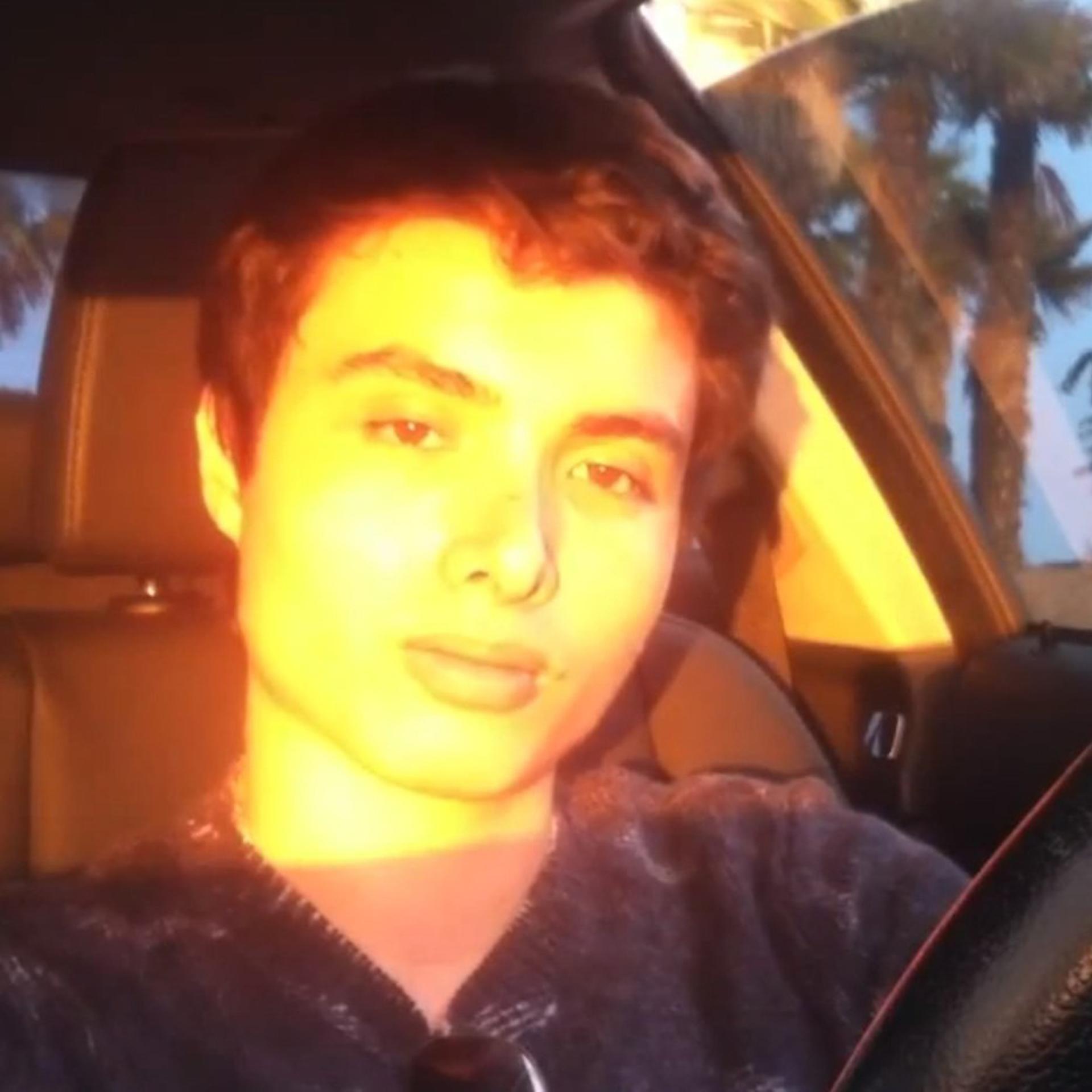 Elliott Rodger seen in a video he had posted on the Internet.