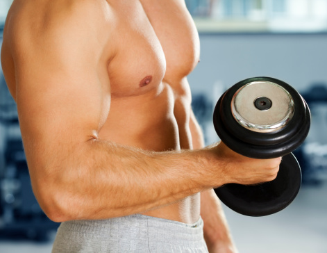 Man with weights