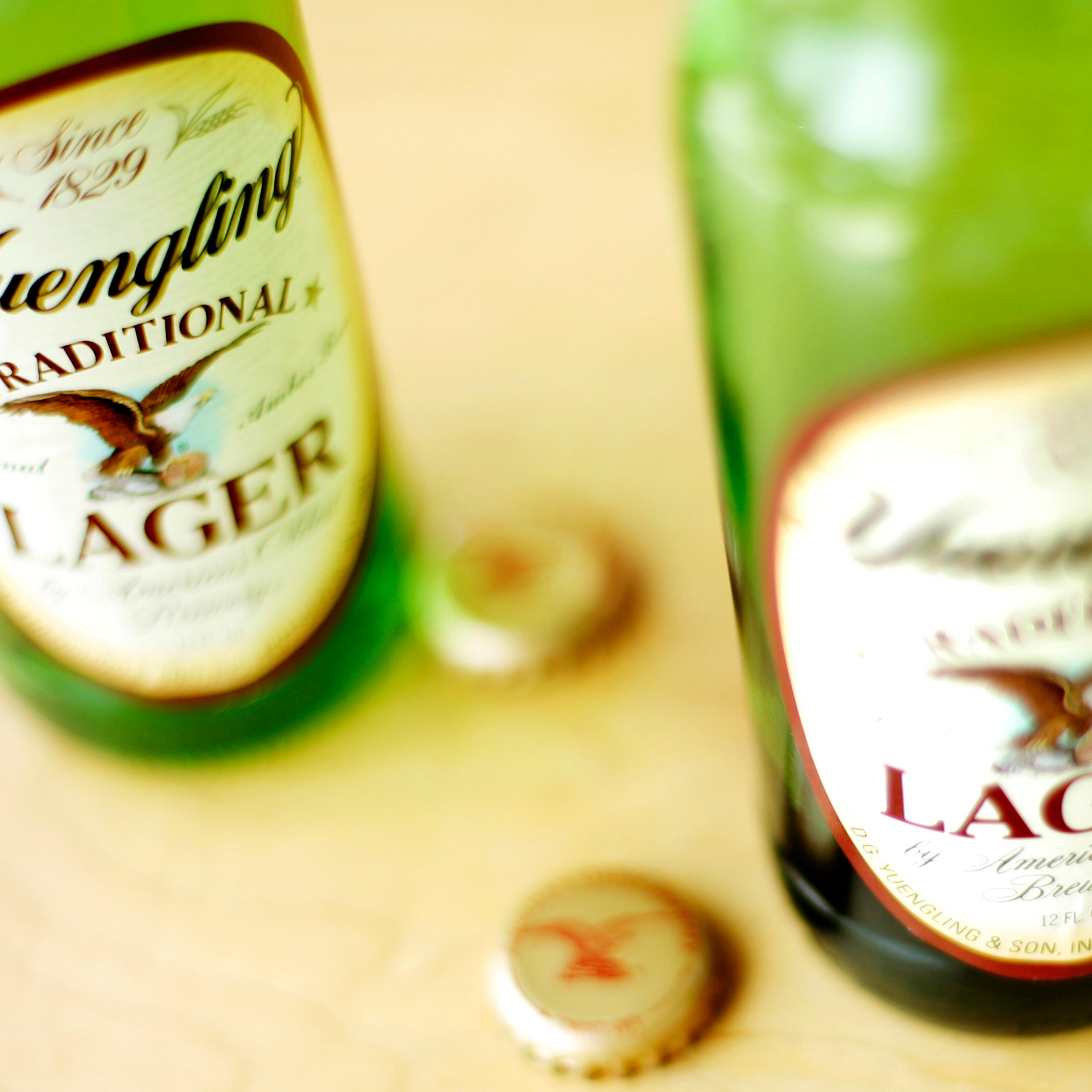 Bottles of Yuengling beer are displayed in Philadelphia, onMay 16, 2007.