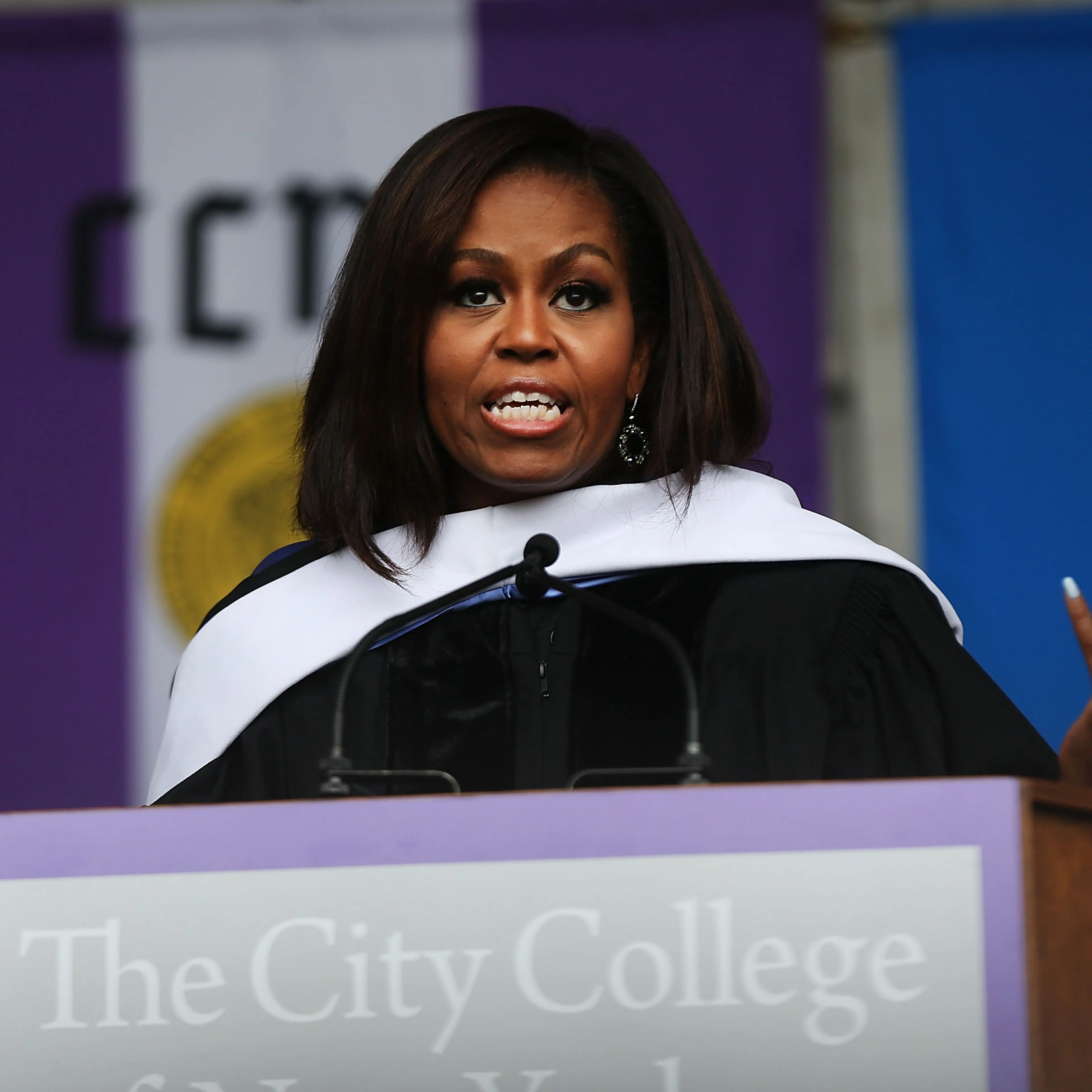 Michelle Obama Delivers Commencement Address At The City College Of New York