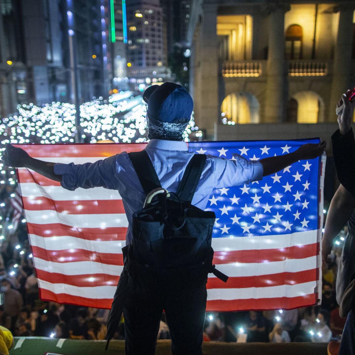 Demonstrators Attend Rally In Support Of The Hong Kong Human Rights And Democracy Act