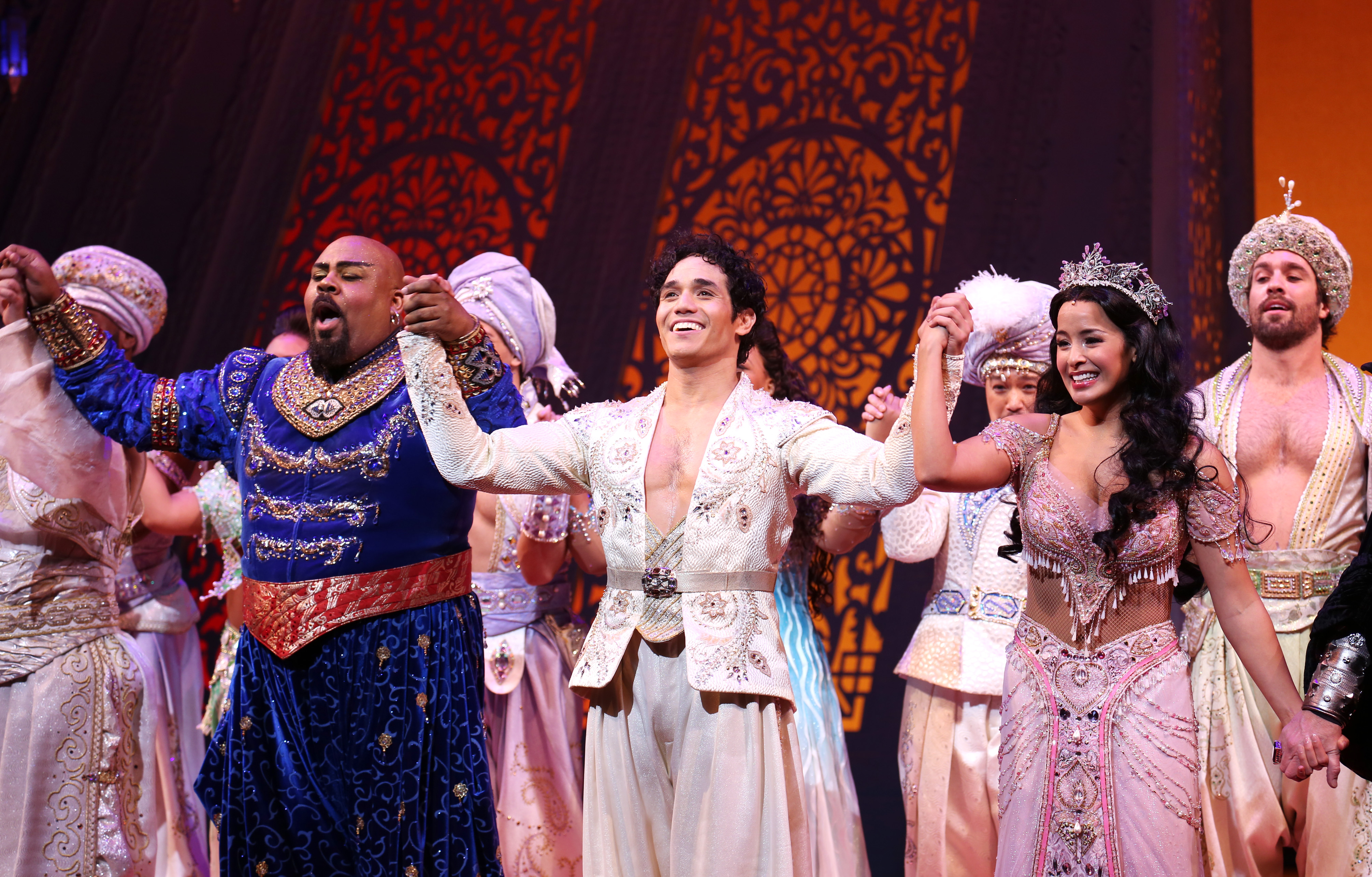 "Aladdin" On Broadway Opening Night - Arrivals & Curtain Call