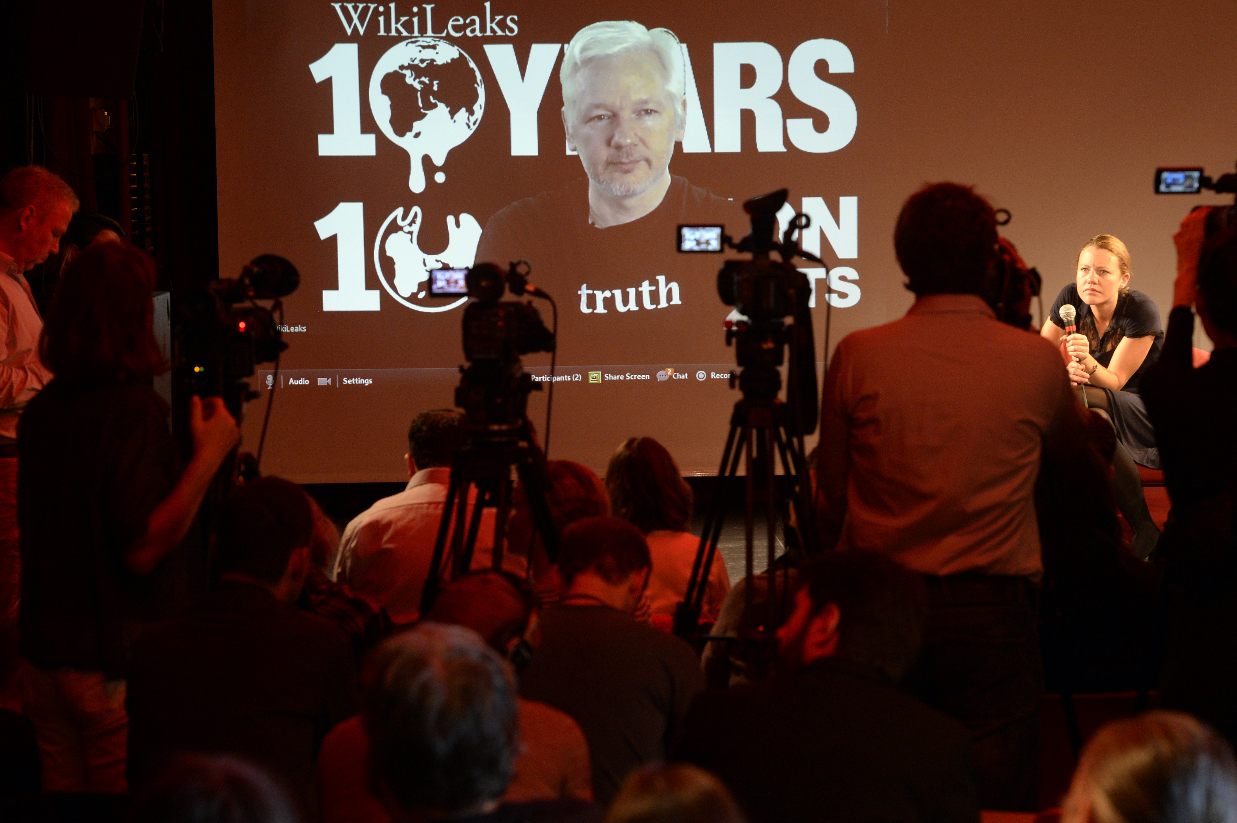 Video appearence of Wikileaks founder Julian Assange