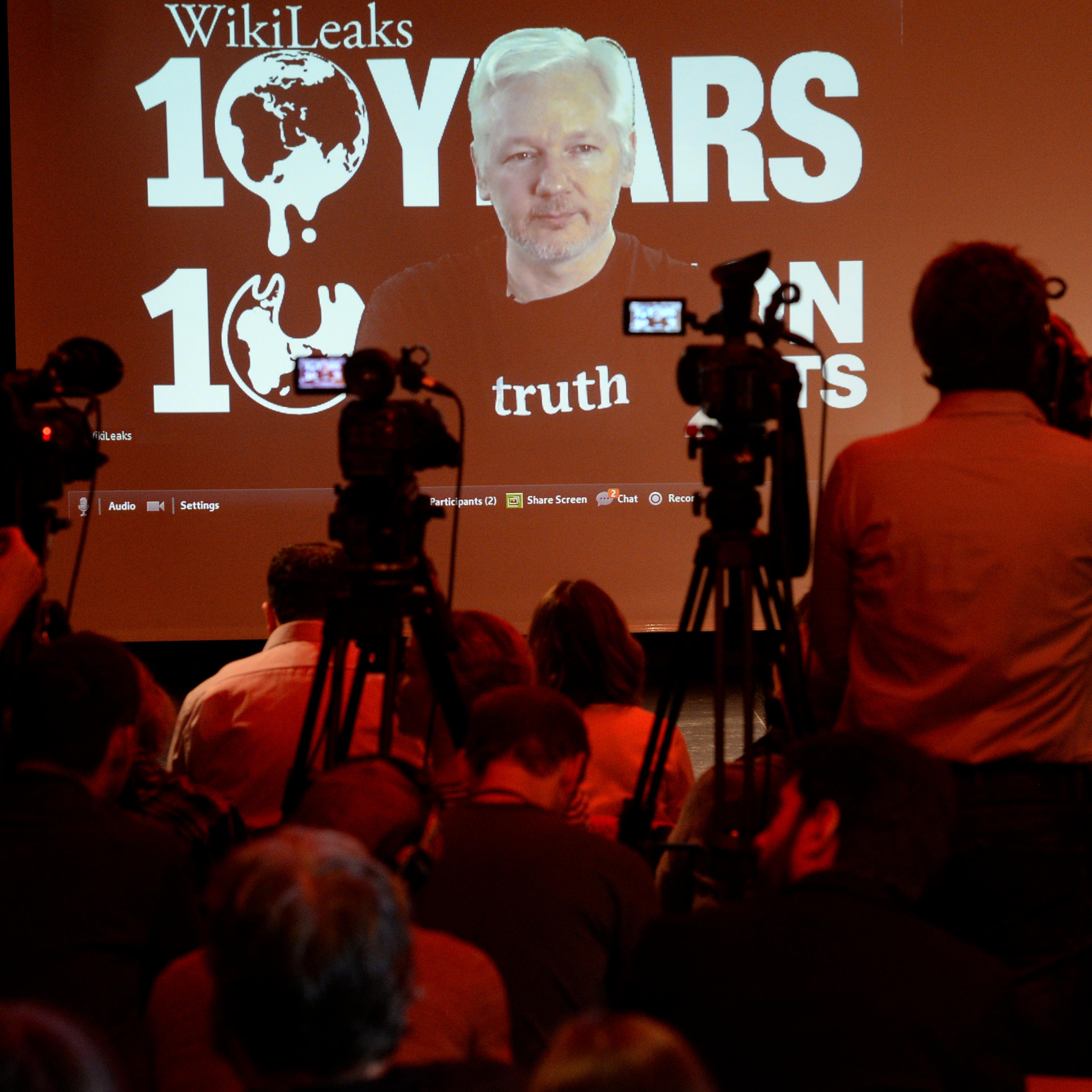 Video appearence of Wikileaks founder Julian Assange