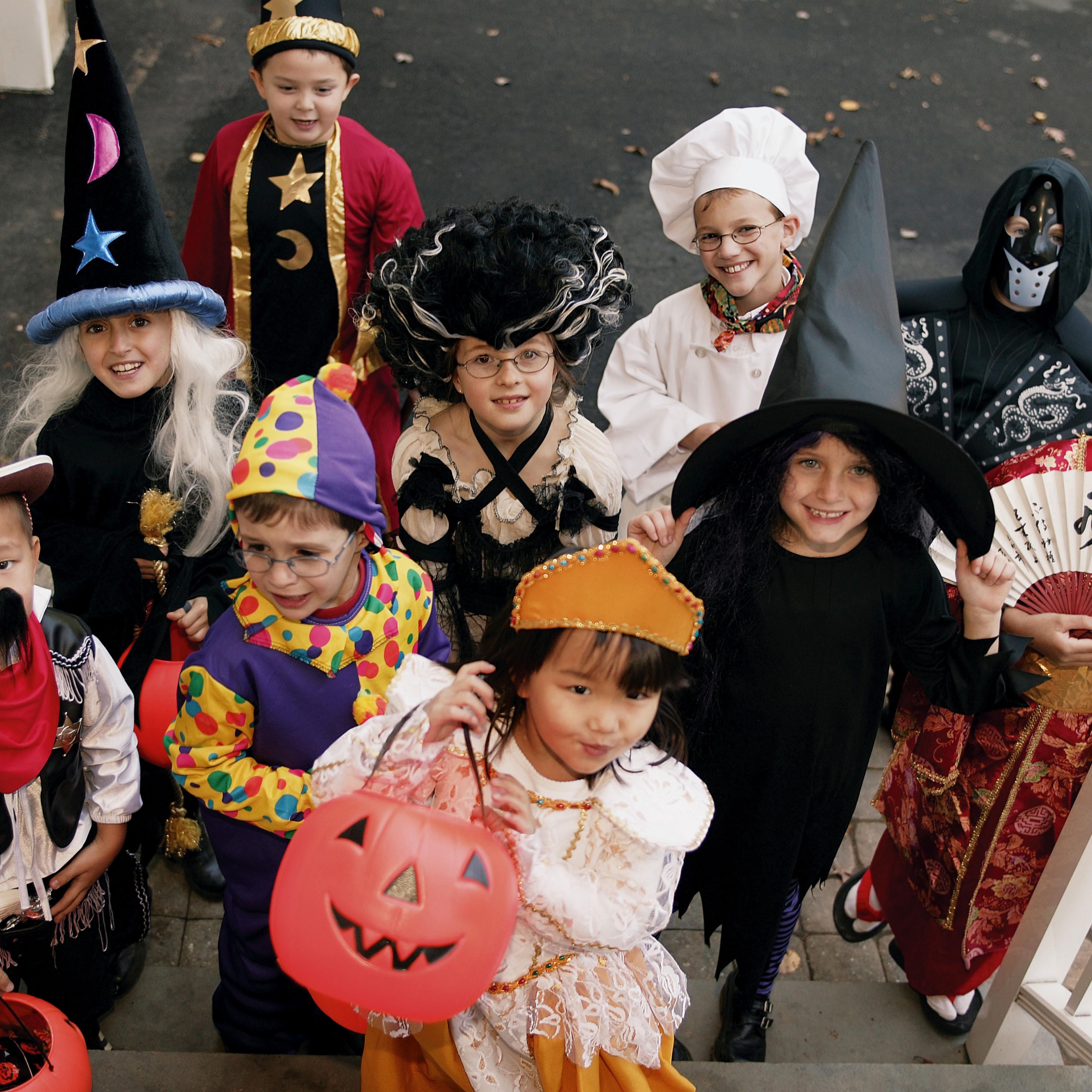 Children trick-or-treating