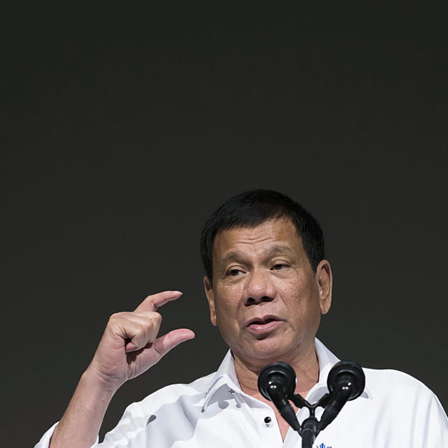 The Philippines' President Rodrigo Duterte Speaks At JETRO Event