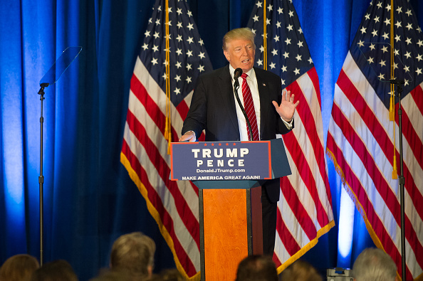 Donald Trump on Monday in Youngstown, Ohio, addressing the threat of terrorism.