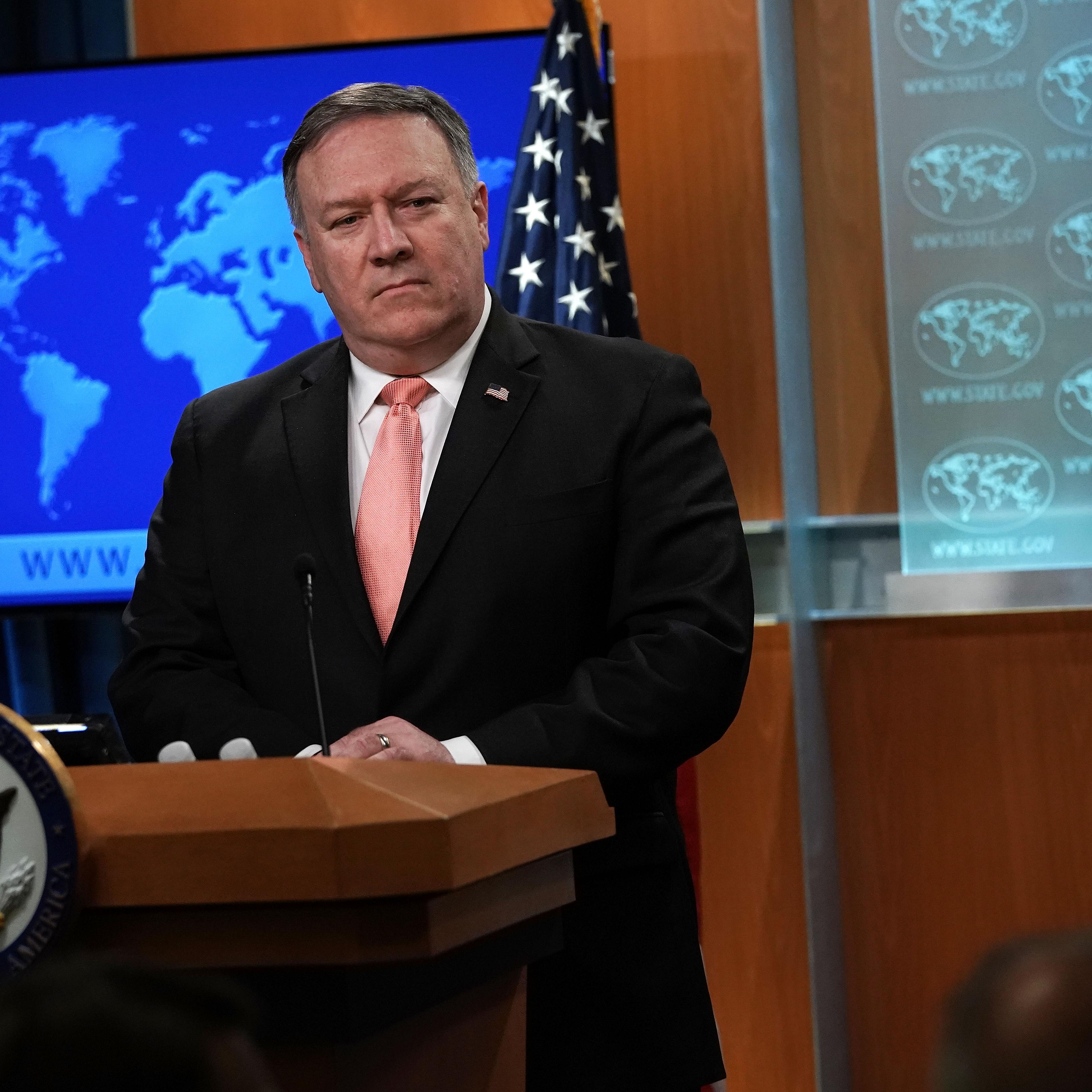 Secretary Of State Pompeo Holds Media Briefing At The State Department