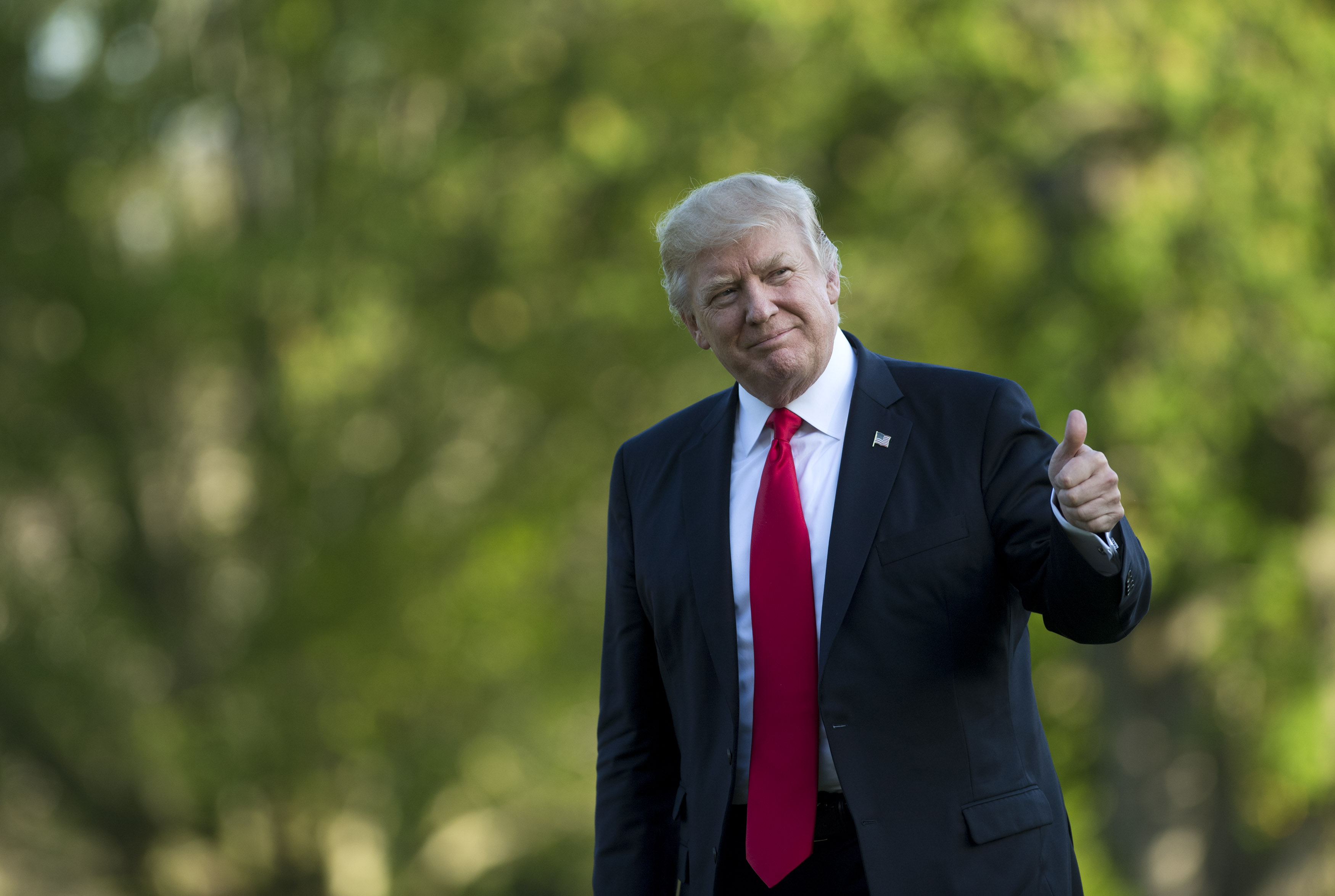 President Donald Trump Returns to the White House