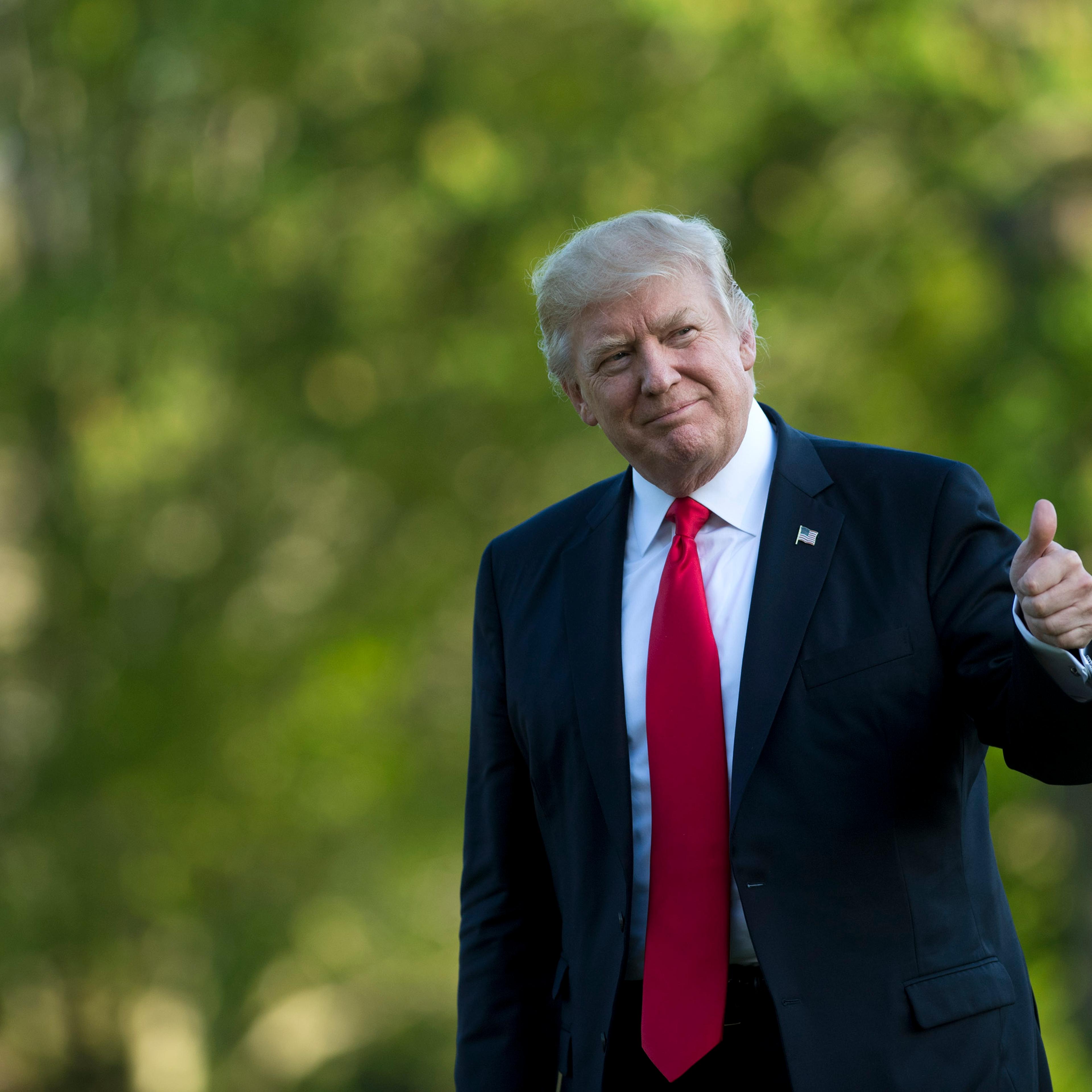 President Donald Trump Returns to the White House