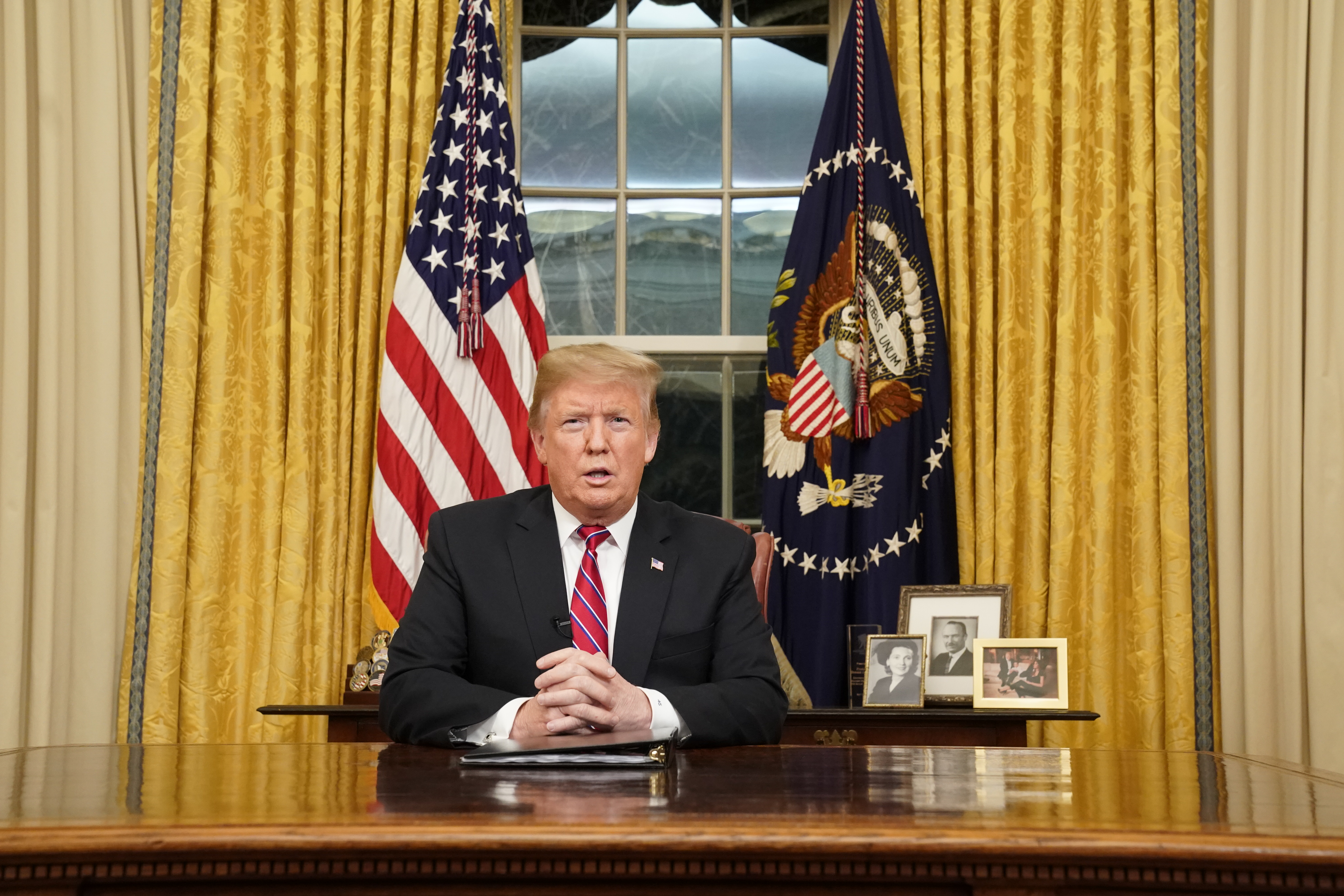 President Trump Addresses The Nation On Border Security From The Oval Office