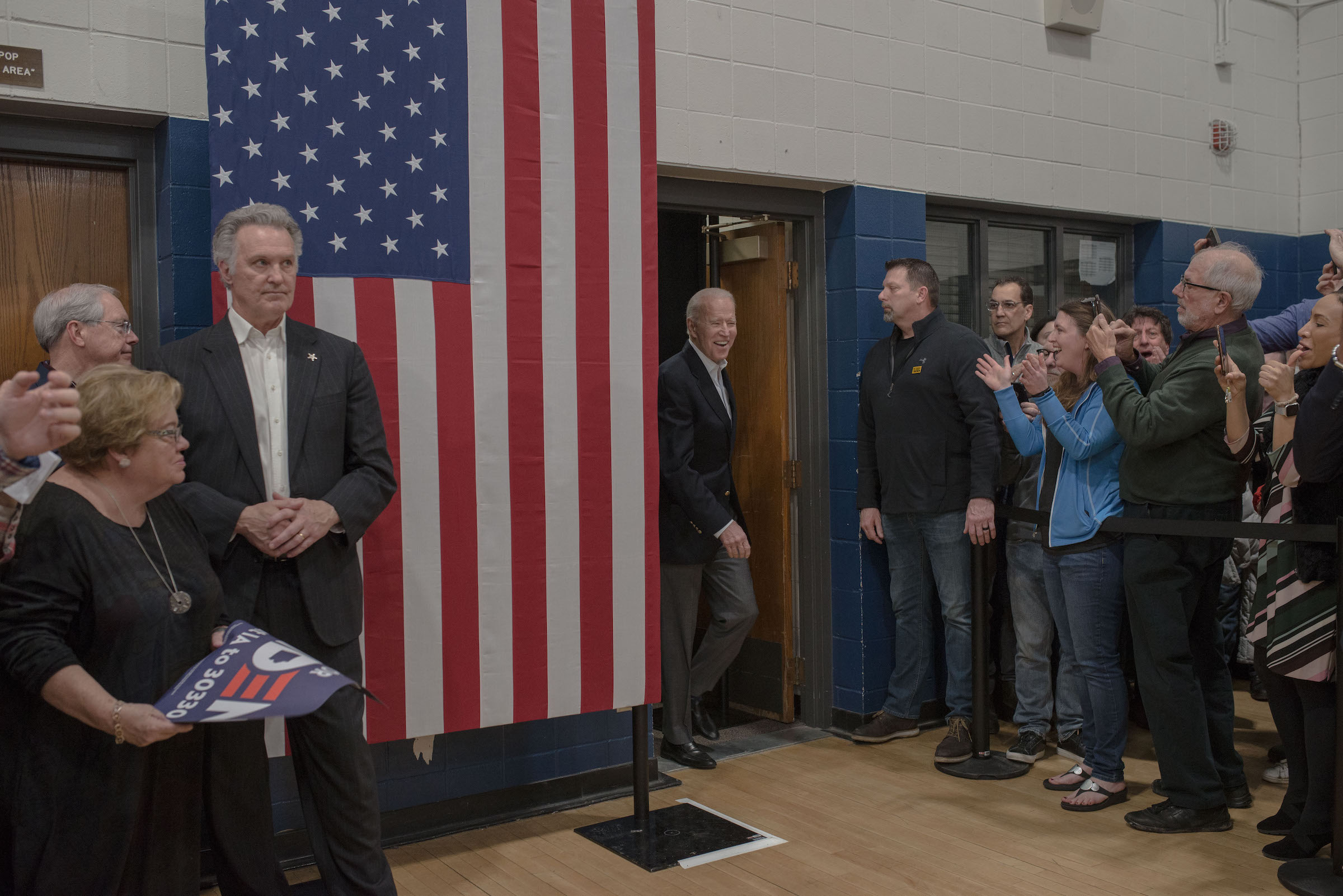Joe Biden at a Town Hall in Des Moines, Iowa on Feb. 2, 2020.