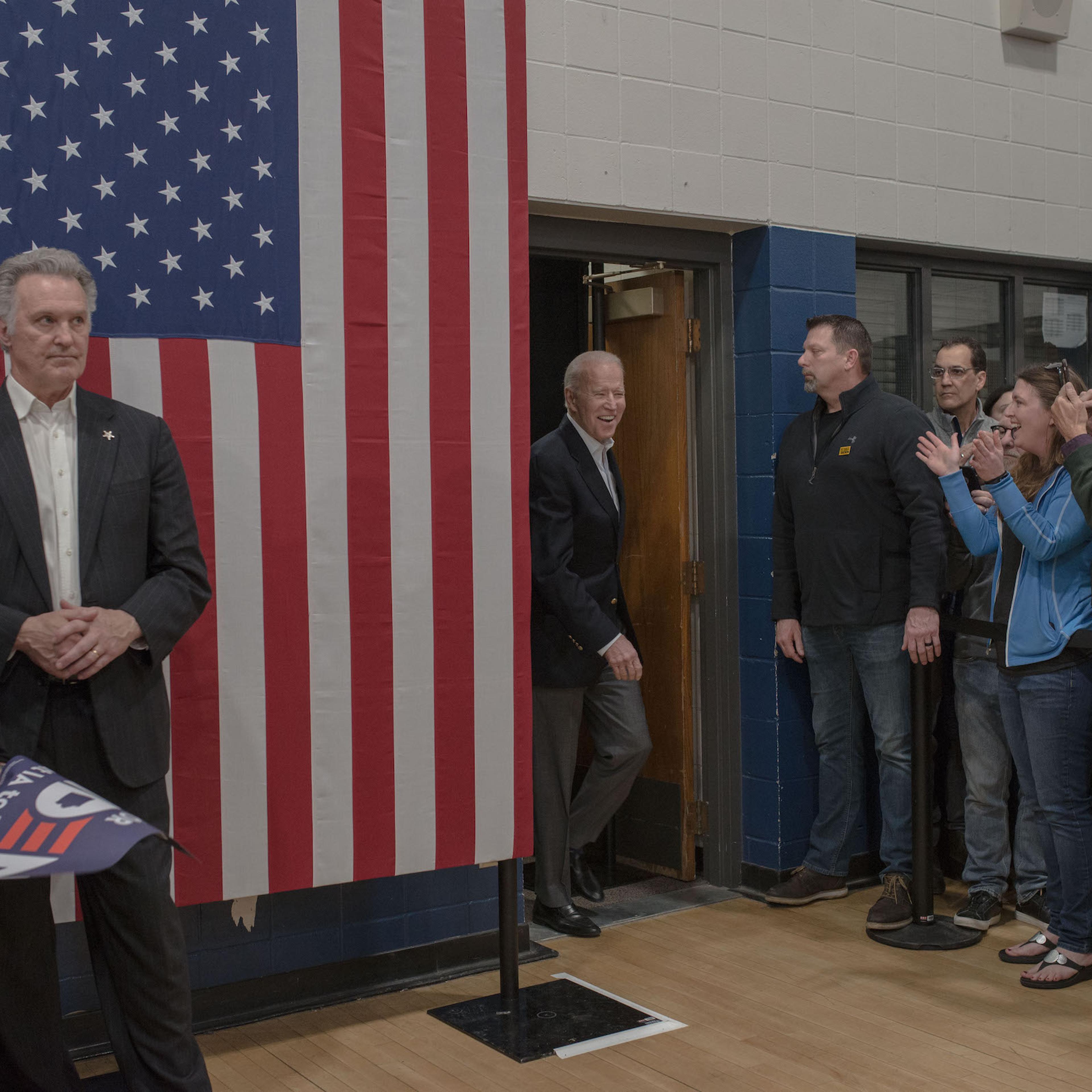 Joe Biden at a Town Hall in Des Moines, Iowa on Feb. 2, 2020.