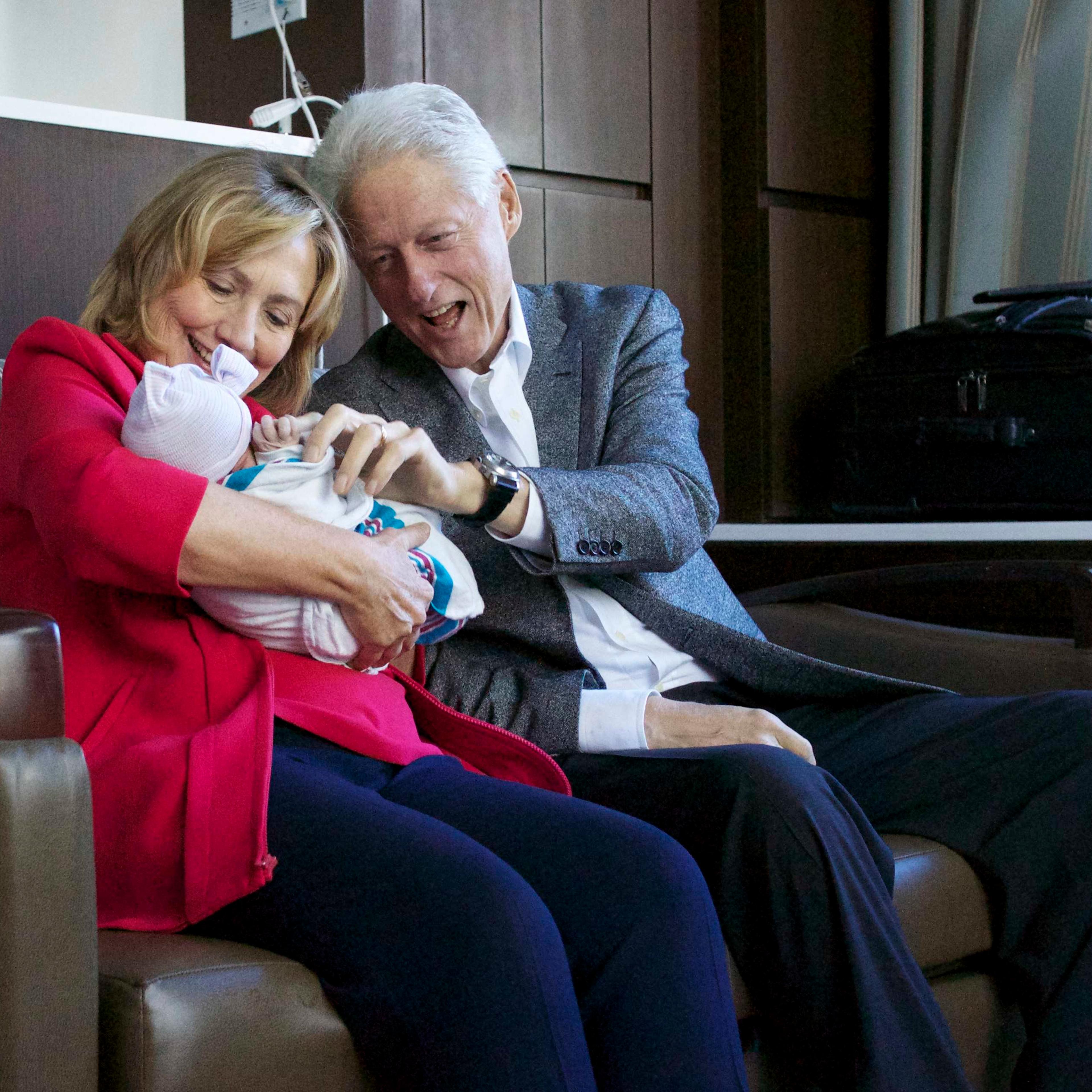 Hillary Bill Chelsea Clinton Baby