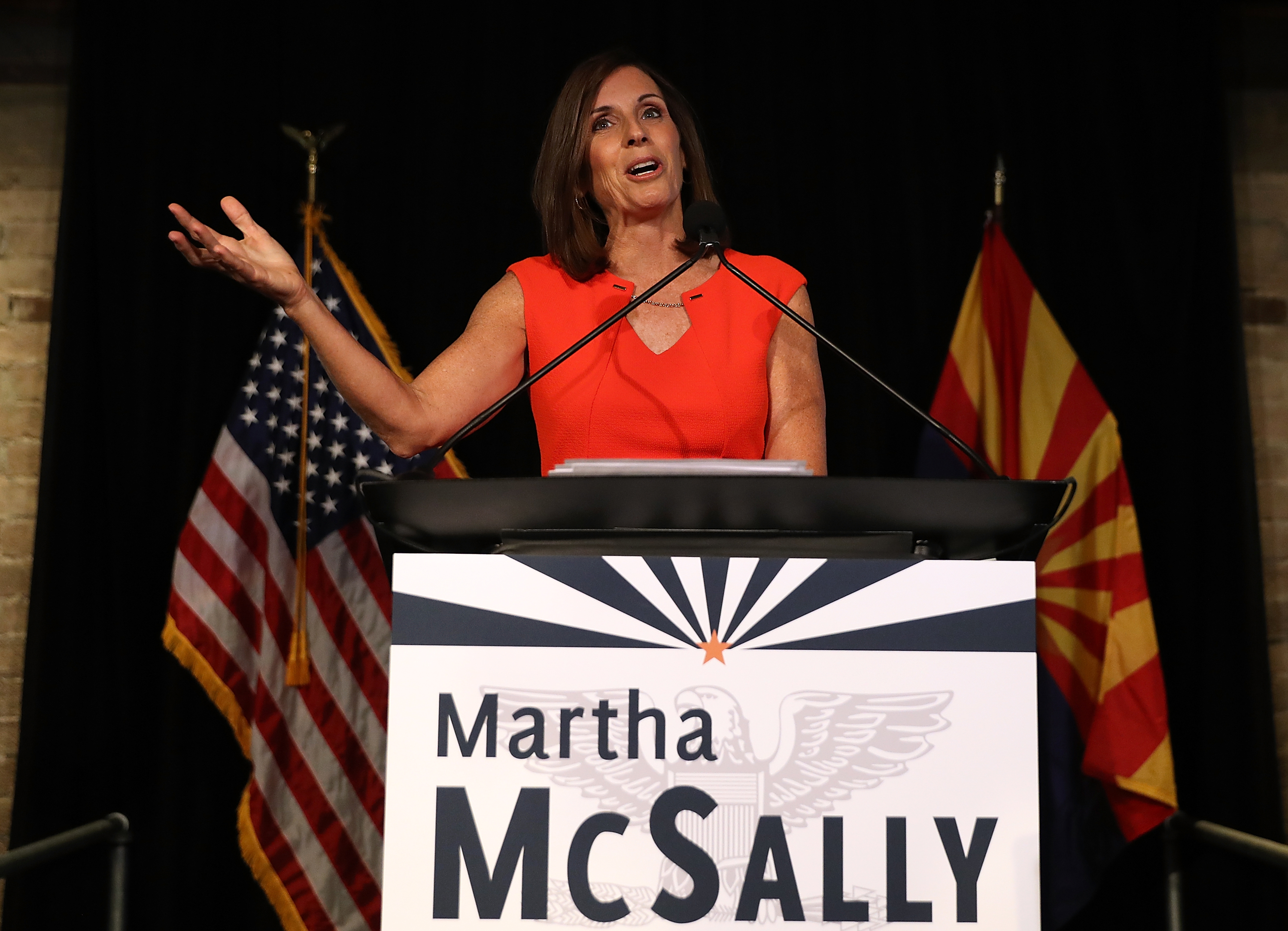 Arizona GOP Senate Candidate Martha McSally Attends Primary Night Event In Tempe