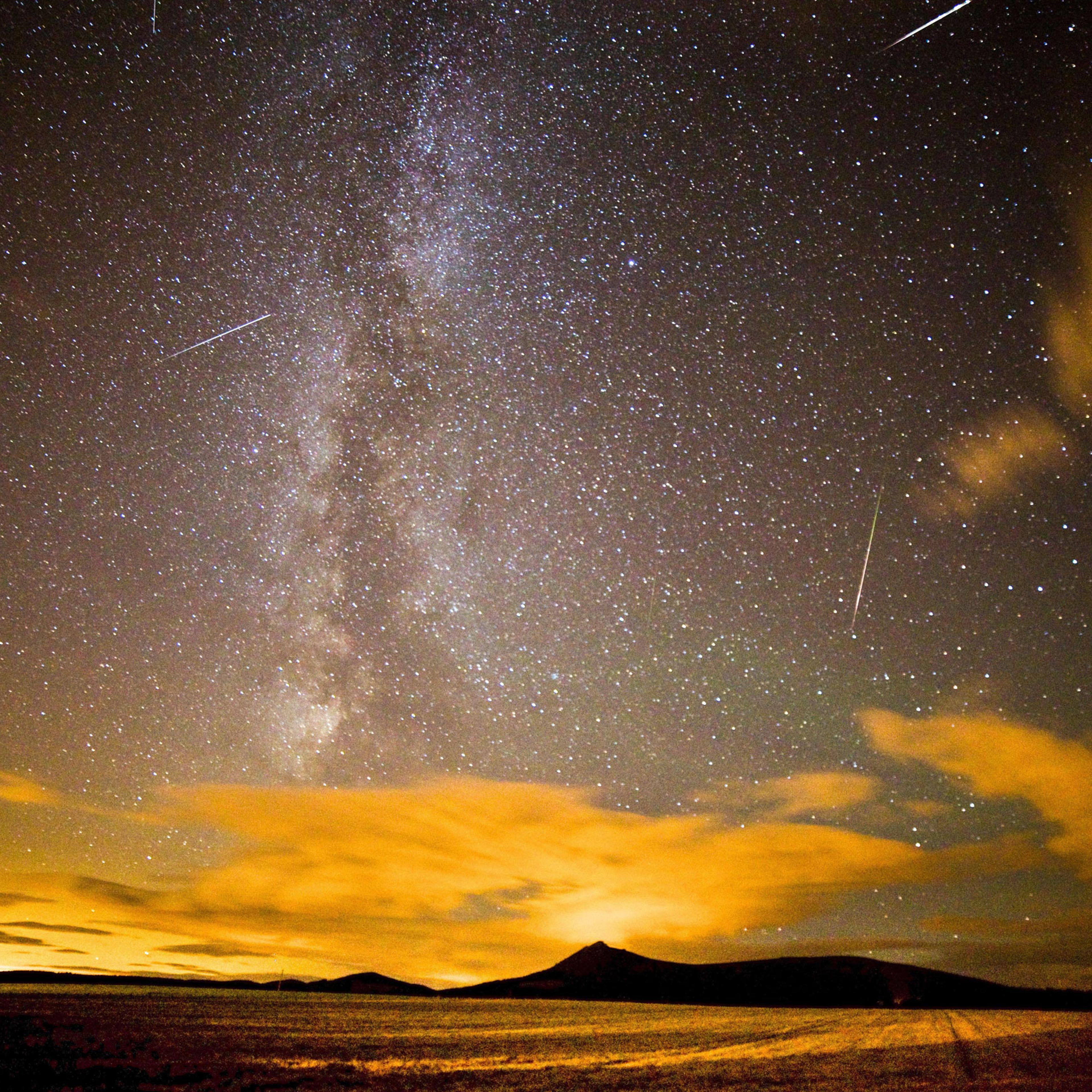 A Perseid meteor shower at Chapel of Garioch, near Aberdeen on Aug. 12, 2013.