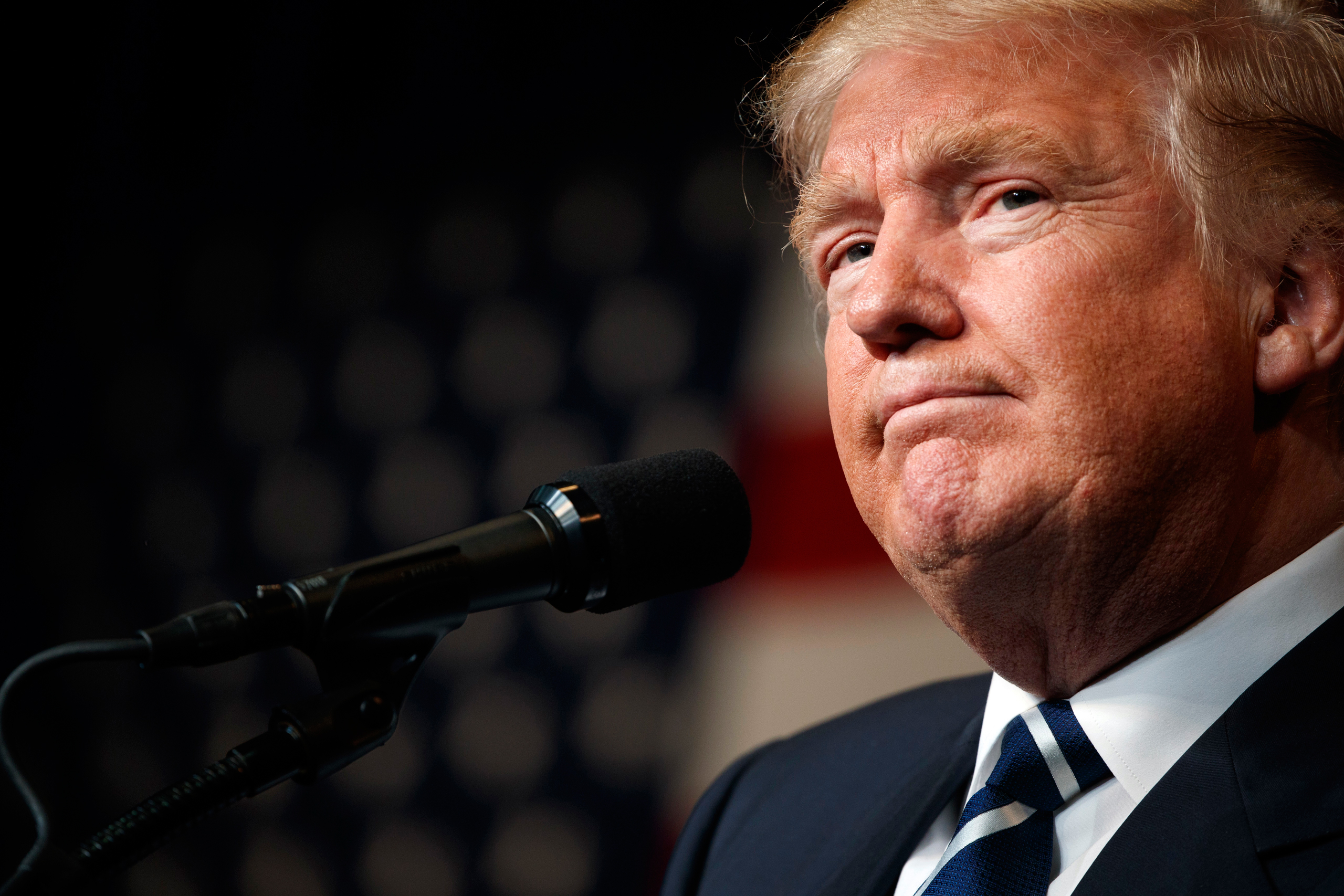 Republican presidential candidate Donald Trump speaks during a campaign rally at the University of Wisconsin Eau Claire in Eau Claire, Wis., on Nov. 1, 2016.