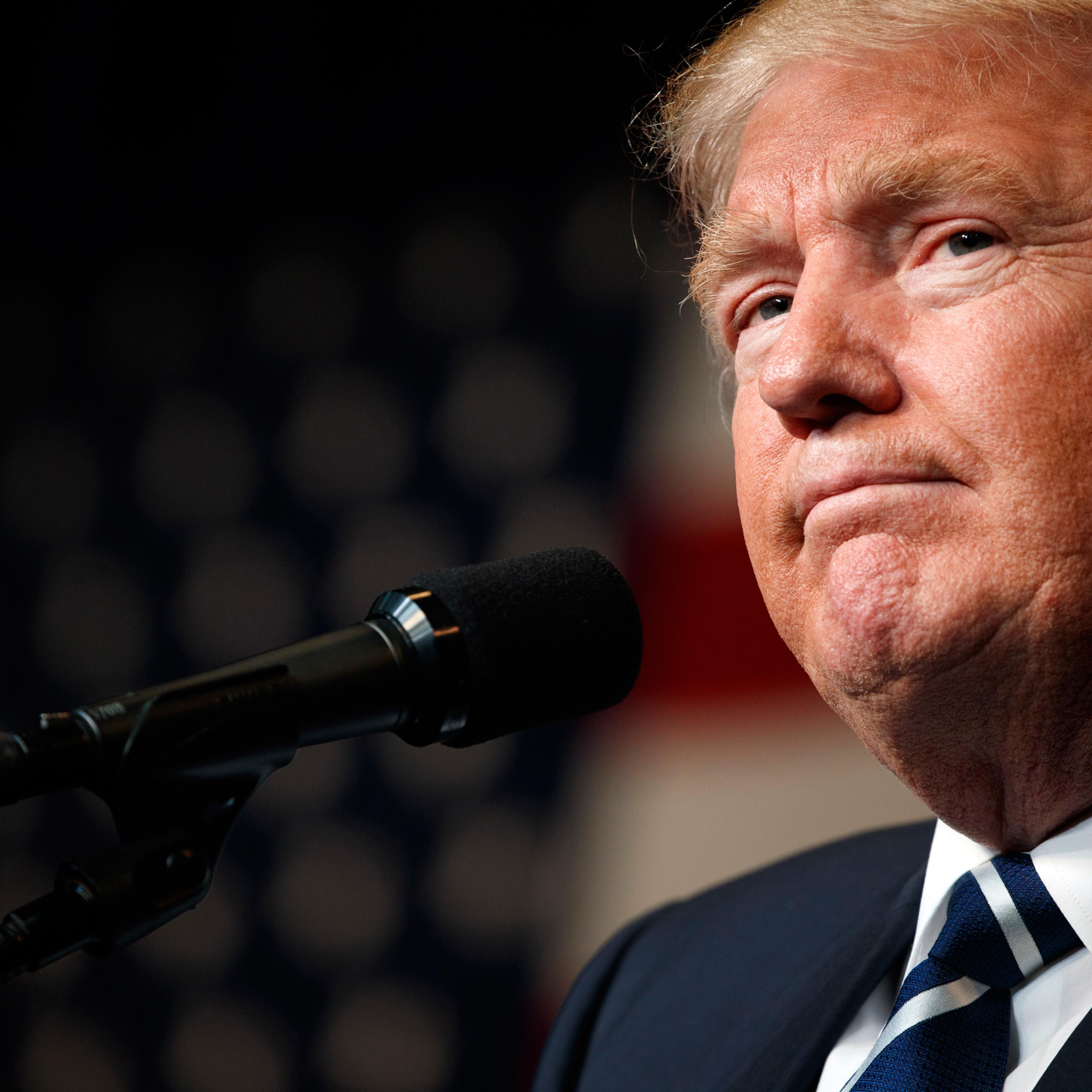 Republican presidential candidate Donald Trump speaks during a campaign rally at the University of Wisconsin Eau Claire in Eau Claire, Wis., on Nov. 1, 2016.