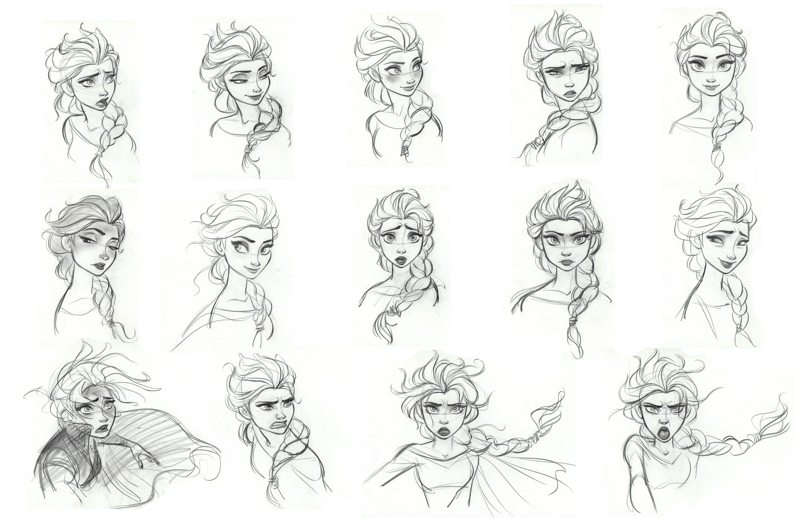 "FROZEN" Elsa model sheet. ©2013 Disney. All Rights Reserved.