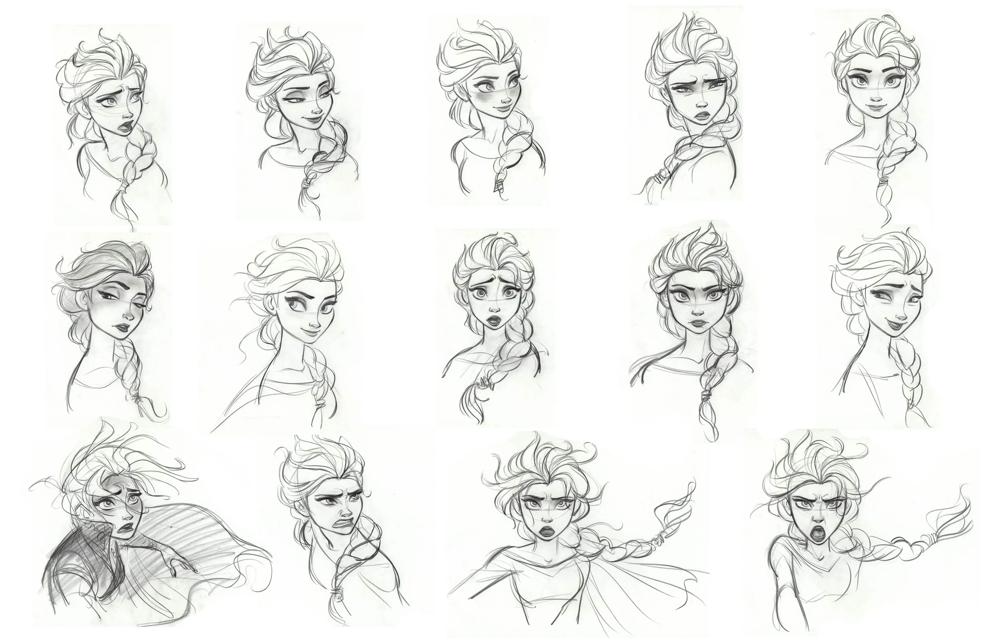 "FROZEN" Elsa model sheet. ©2013 Disney. All Rights Reserved.
