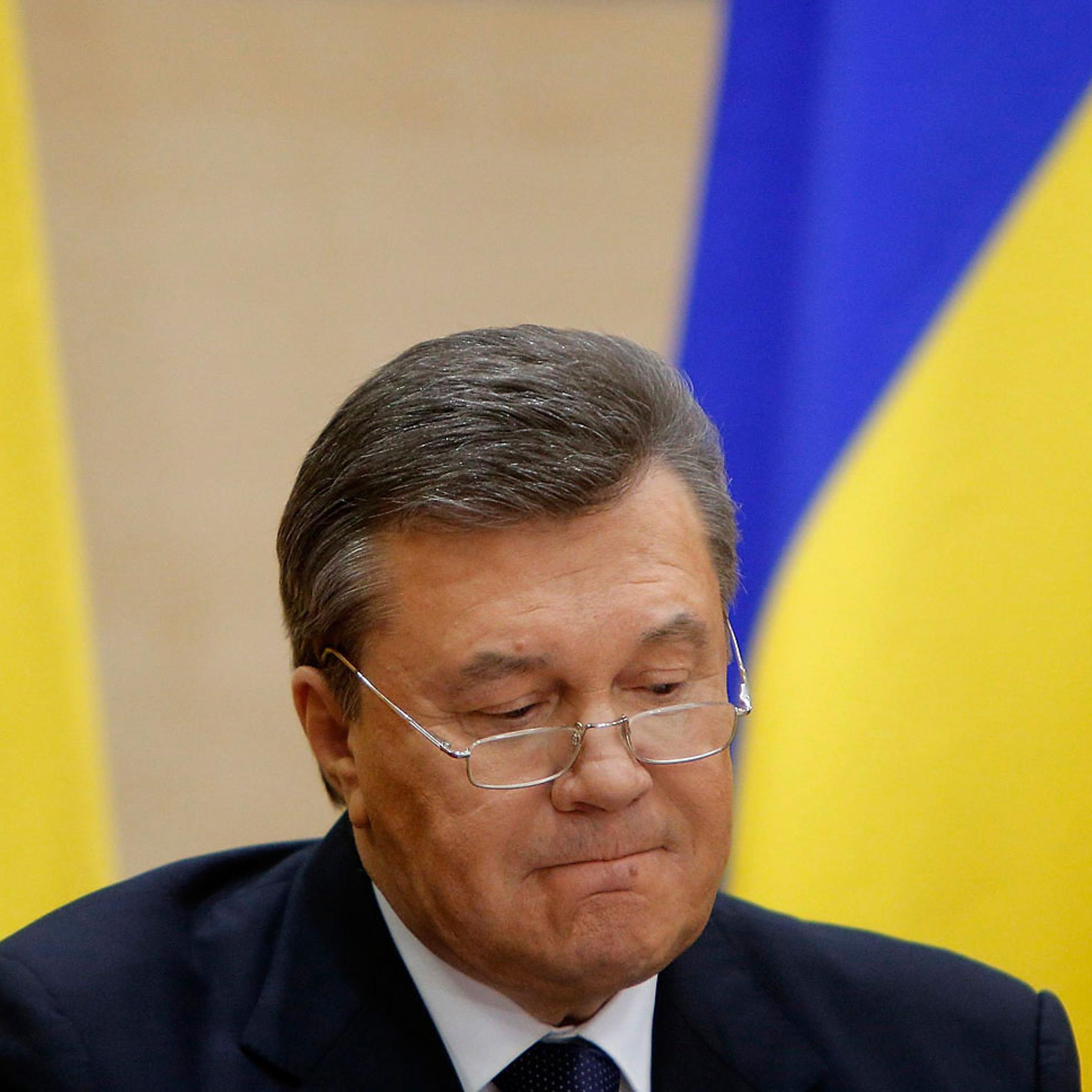 Ousted Ukrainian President Viktor Yanukovich takes part in a news conference in the southern Russian city of Rostov-on-Don