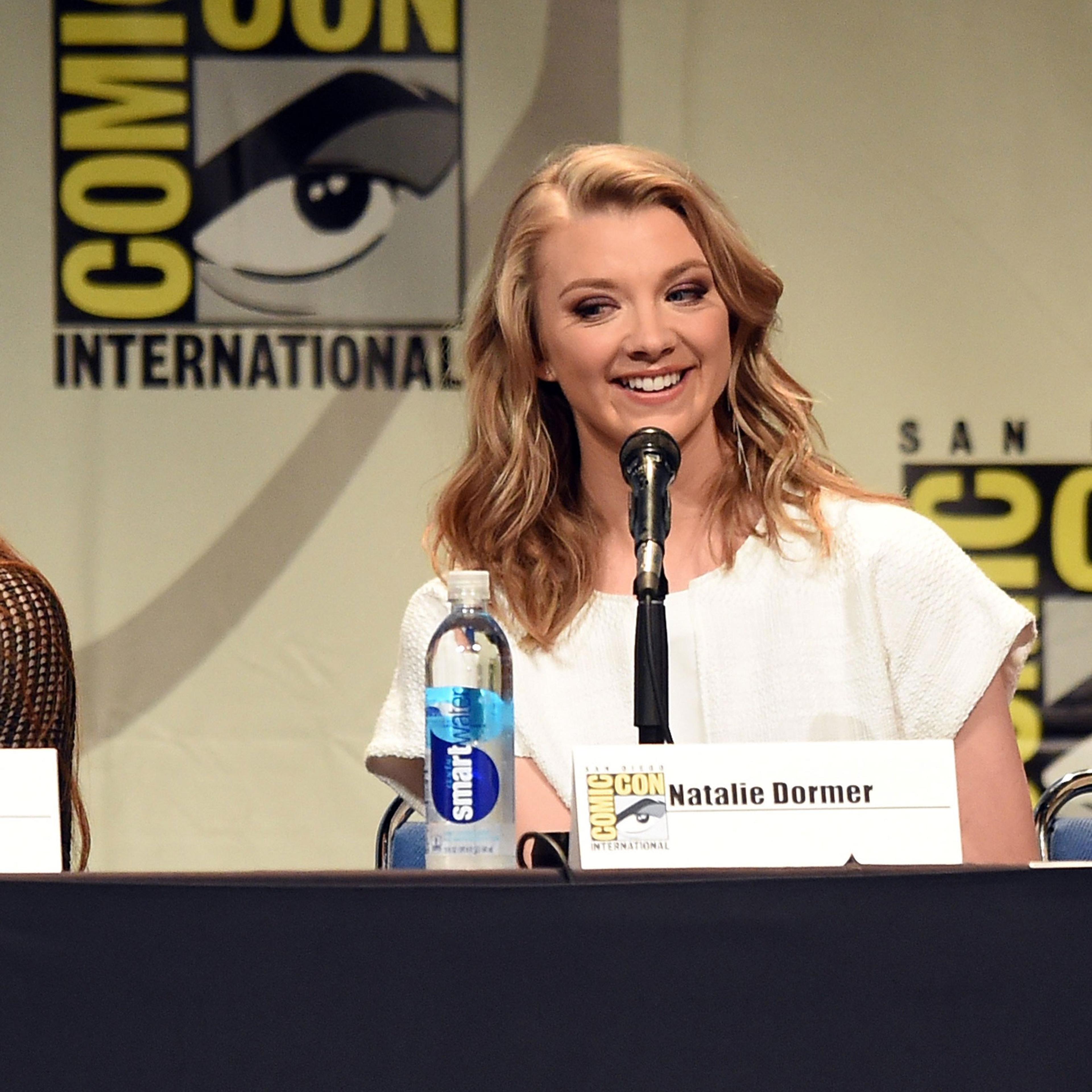 SAN DIEGO, CA - JULY 10: Actress Natalie Dormer speaks onstage at the "Game of Thrones" panel during Comic-Con International 2015 at the San Diego Convention Center on July 10, 2015 in San Diego, California. (Photo by Kevin Winter/Getty Images)