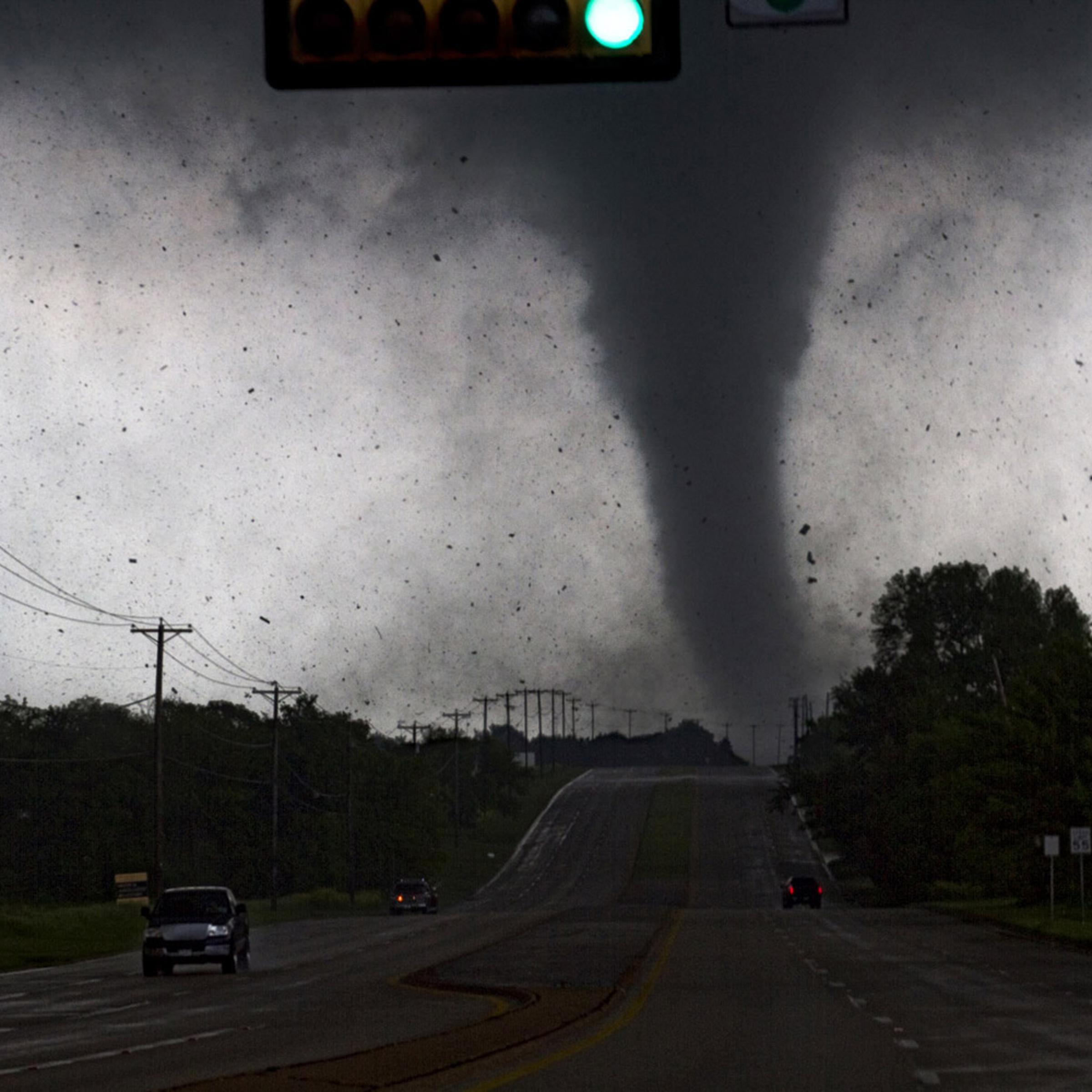 April 3, 2012. A tornado photographed in Lancaster, Texas.
