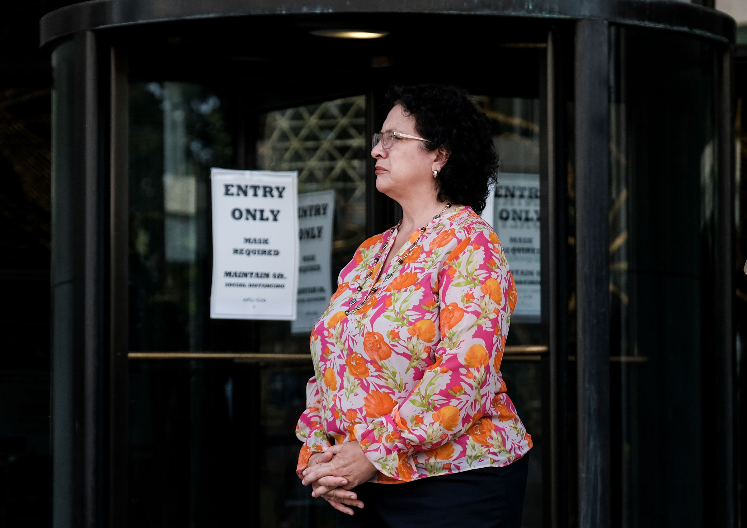 Texas Democrat Ceciia Israel attends a rally outside AFL–CIO in Washington,DC on July, 15, 2021. (Michael A. McCoy for TIME)