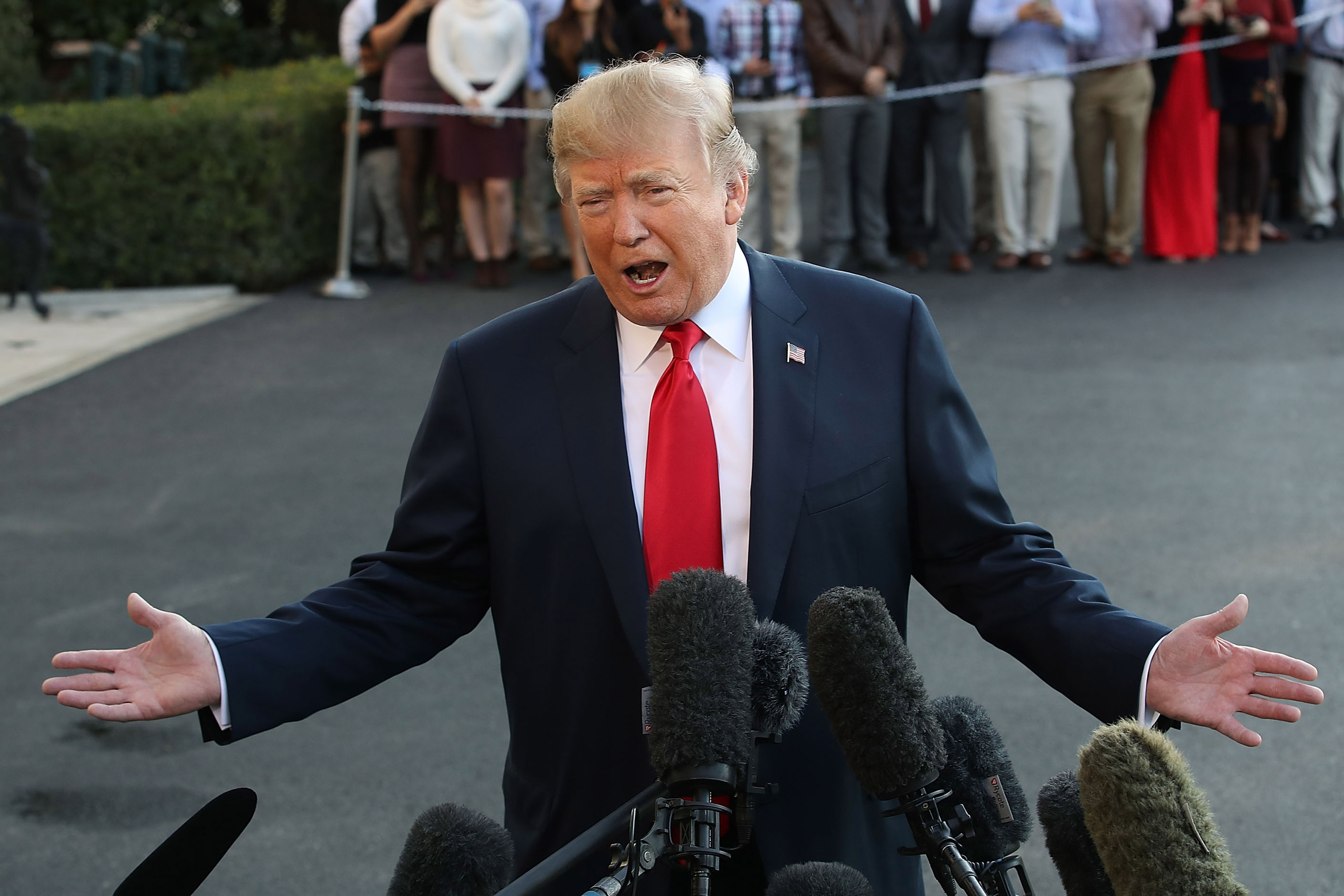 President And Mrs Trump Depart White House For 11-Day Trip To Asia