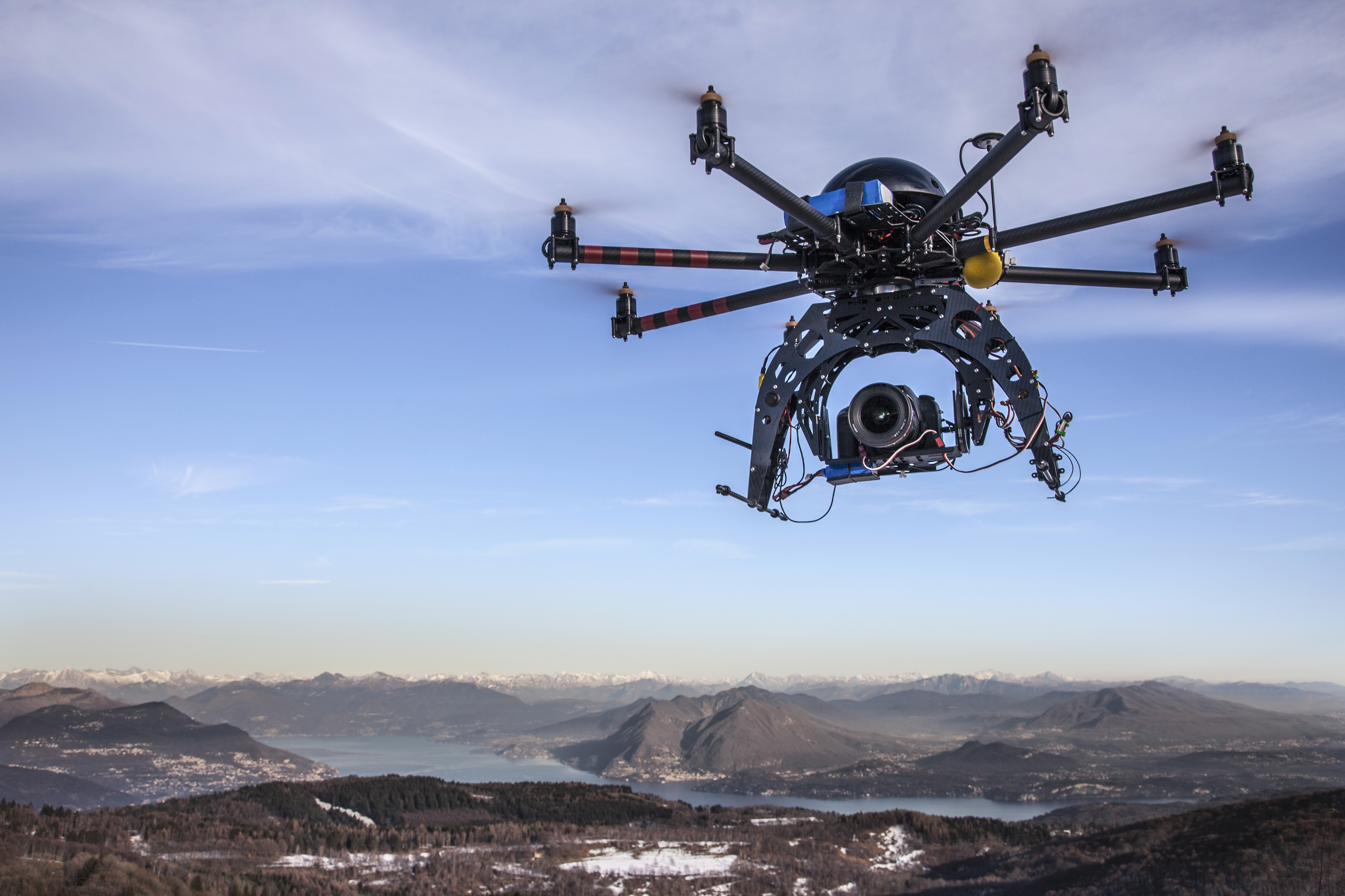 Flying drone with camera