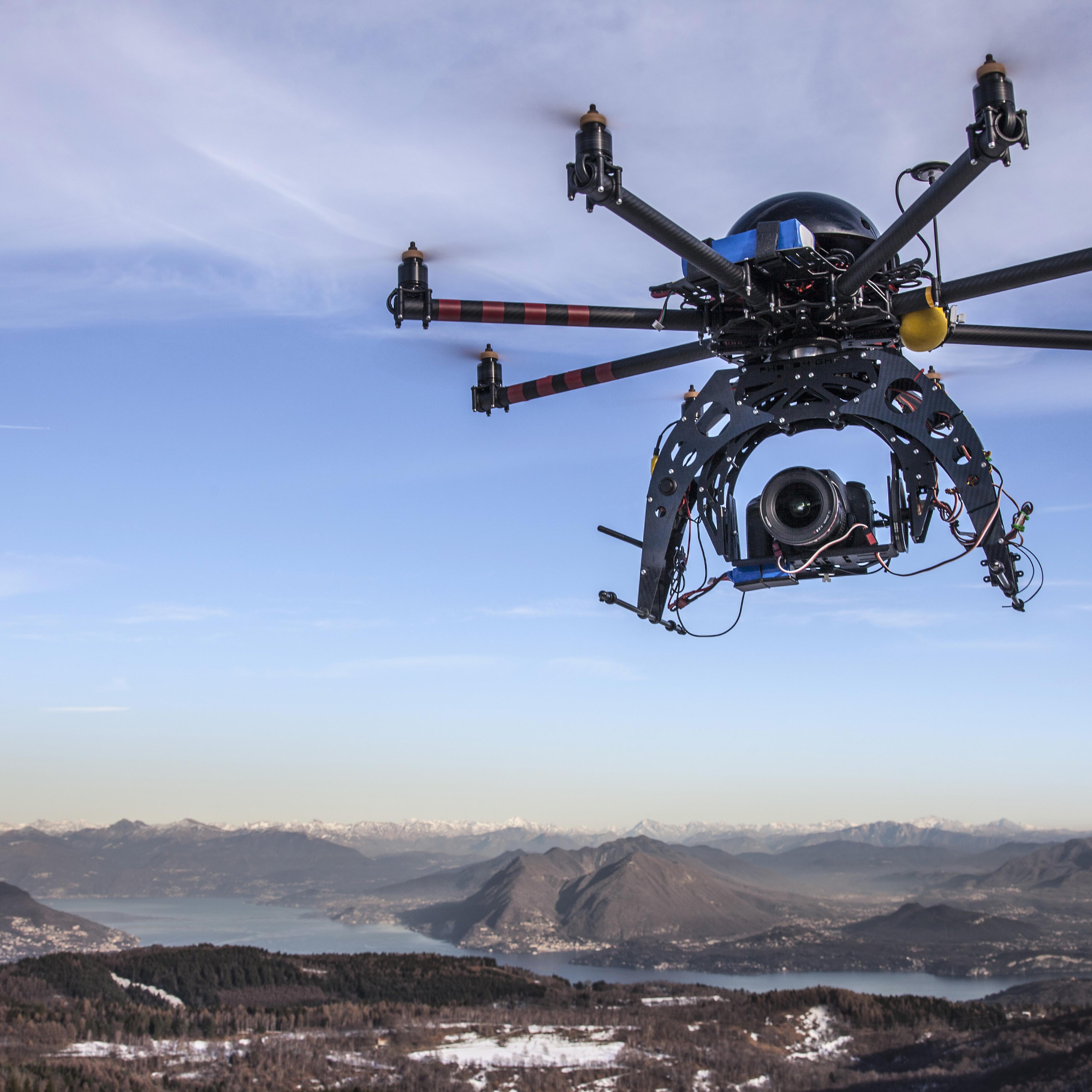 Flying drone with camera