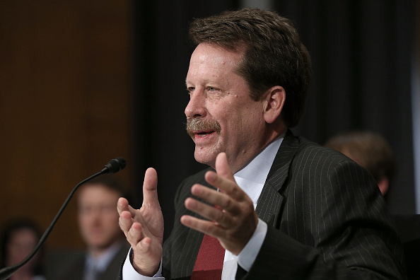 Dr. Robert Califf testifies during his nomination hearing before the Senate Health, Education, Labor and Pensions Committee November 17, 2015 in Washington, DC.