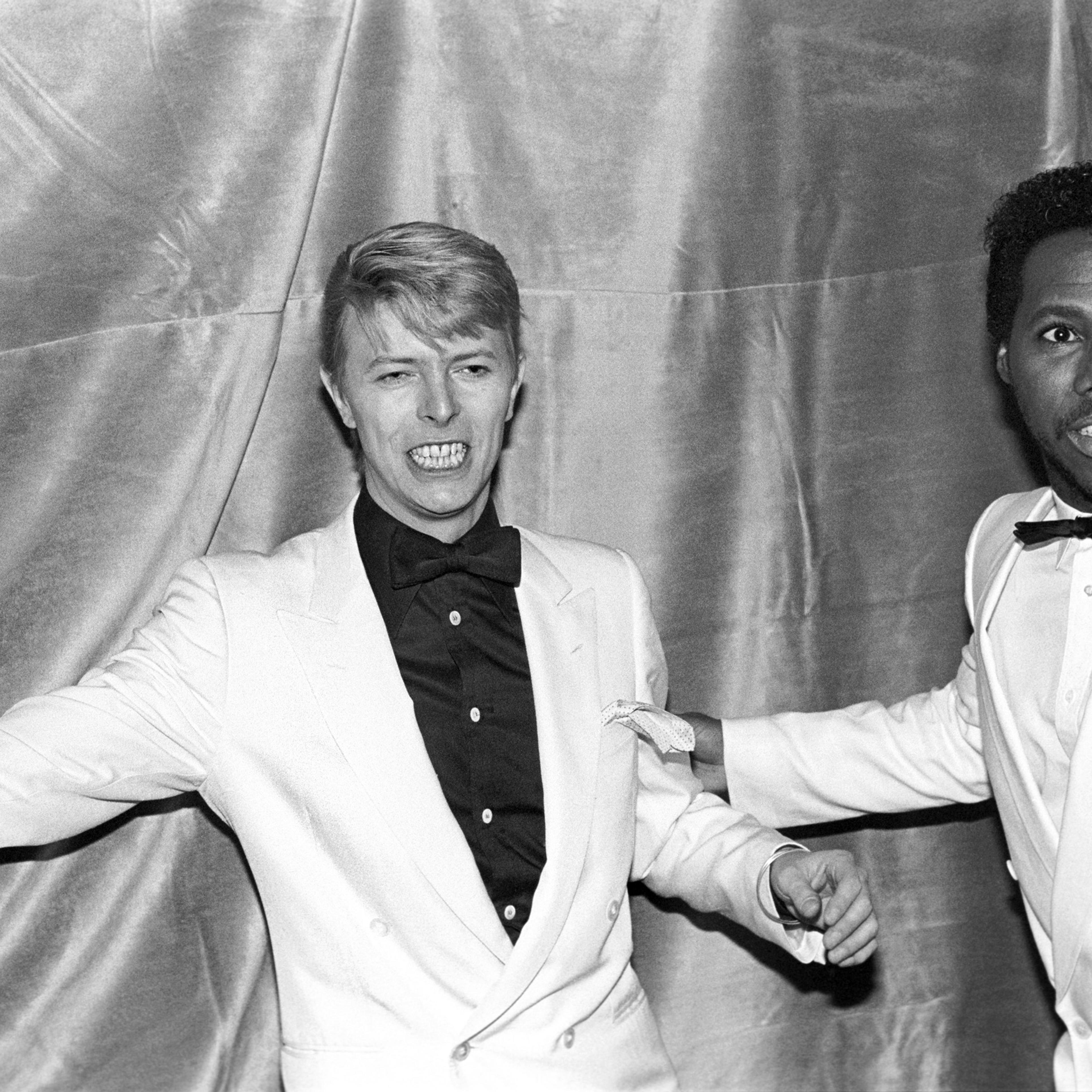 David Bowie with Nile Rodgers of Chic at the Frankie Crocker Awards at the Savoy in New York, on 21st January 21 1983. (Photo by Ebet Roberts/Redferns)