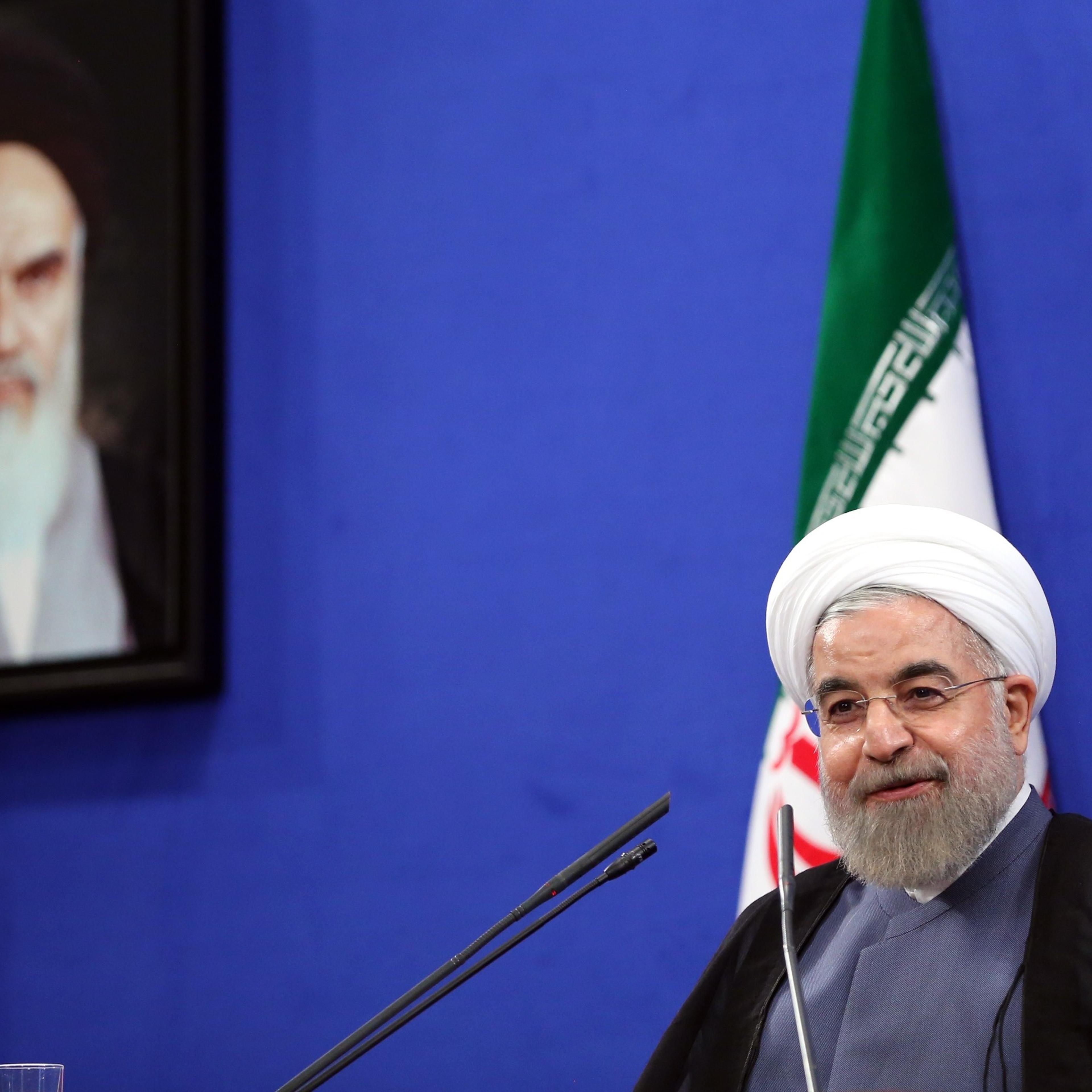 Iranian President Hassan Rouhani speaks during a press conference in Tehran, Iran on June 13, 2015.