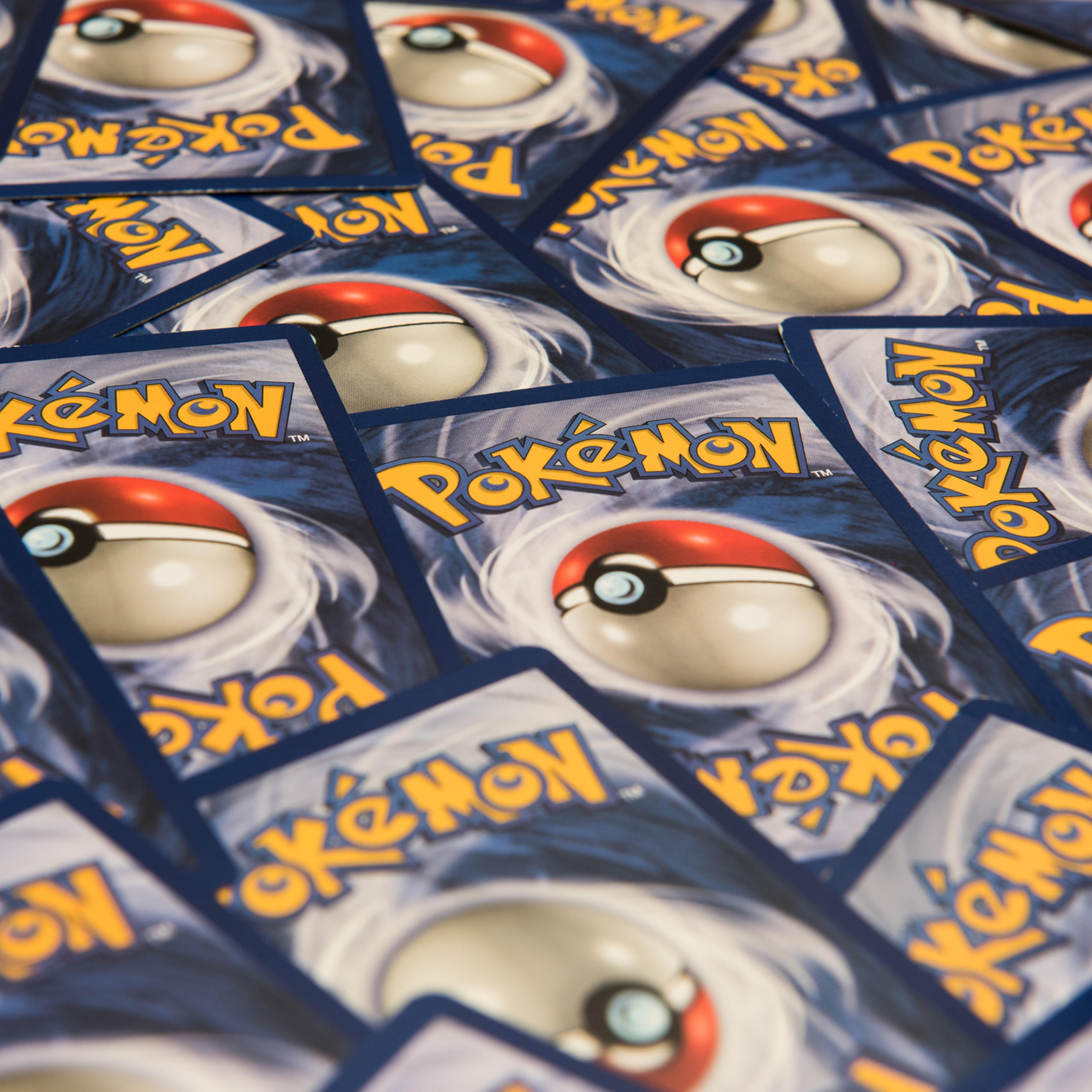 Pokemon trading cards background