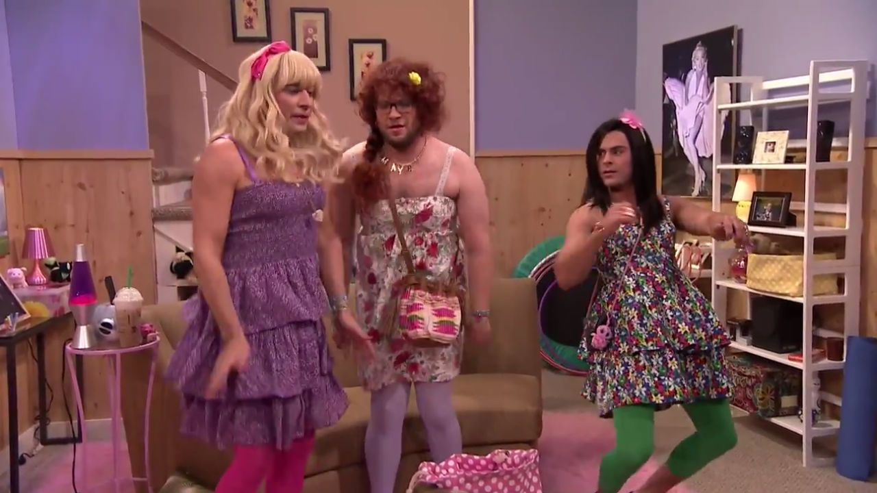 Zac Efrov and Seth Rogen on the Tonight Show