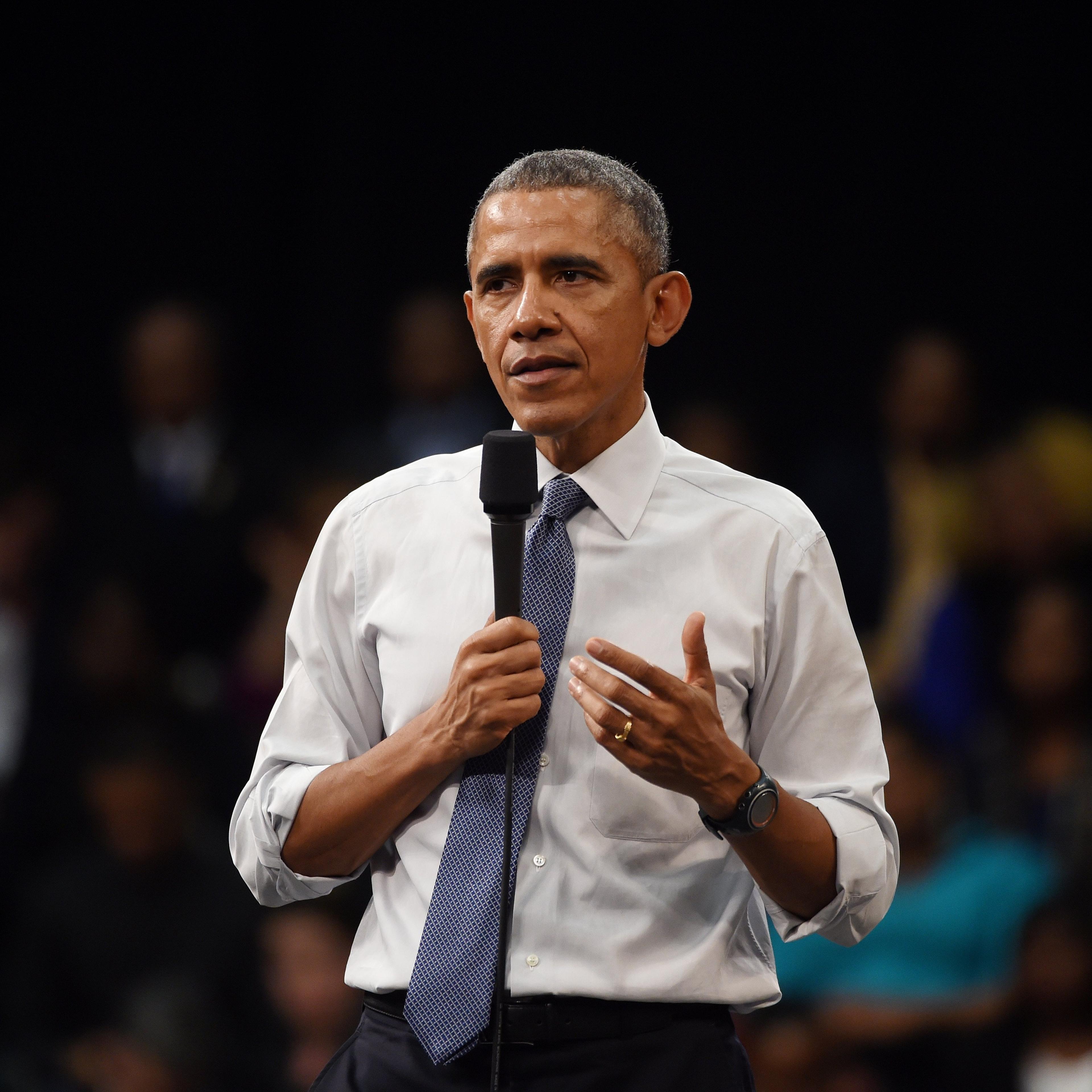 President Barack Obama speaks during a town-hall meeting about the importance of community involvement on March 6, 2015, at Benedict College in Columbia, S.C.