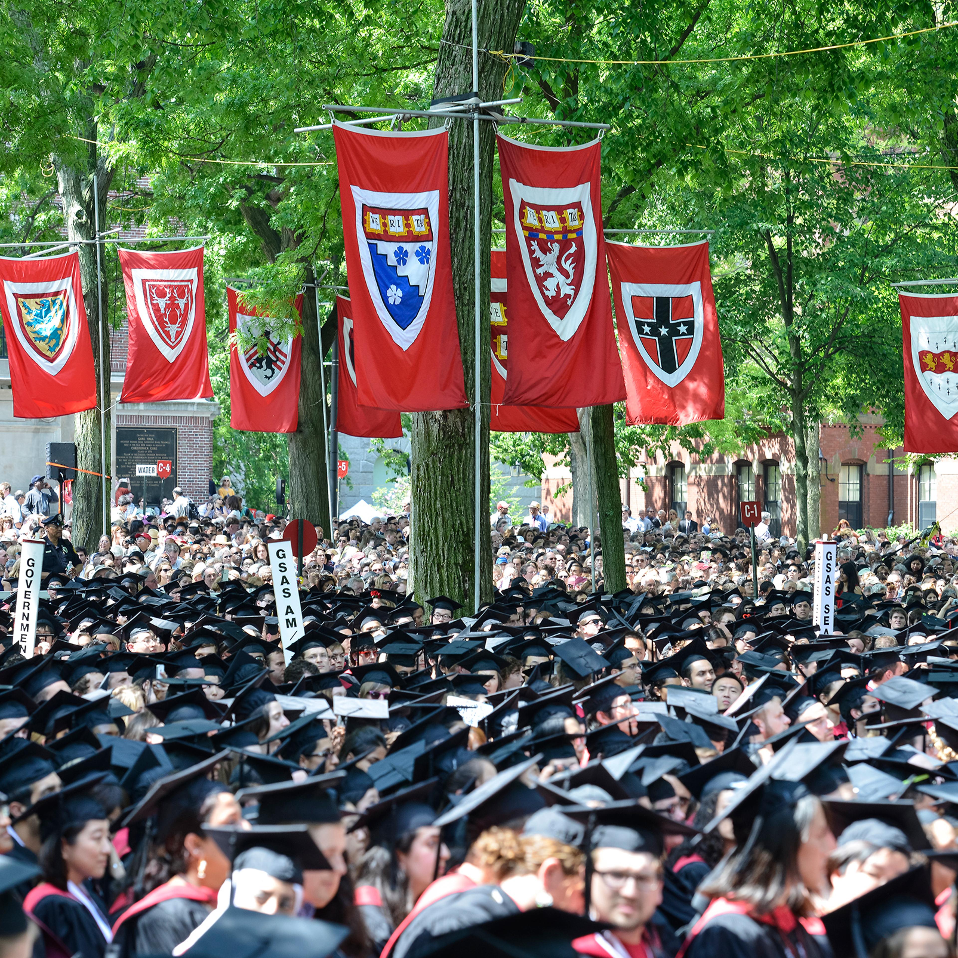 Harvard Commencement held in Harvard Yard in Cambridge, Mass., May 30, 2013.