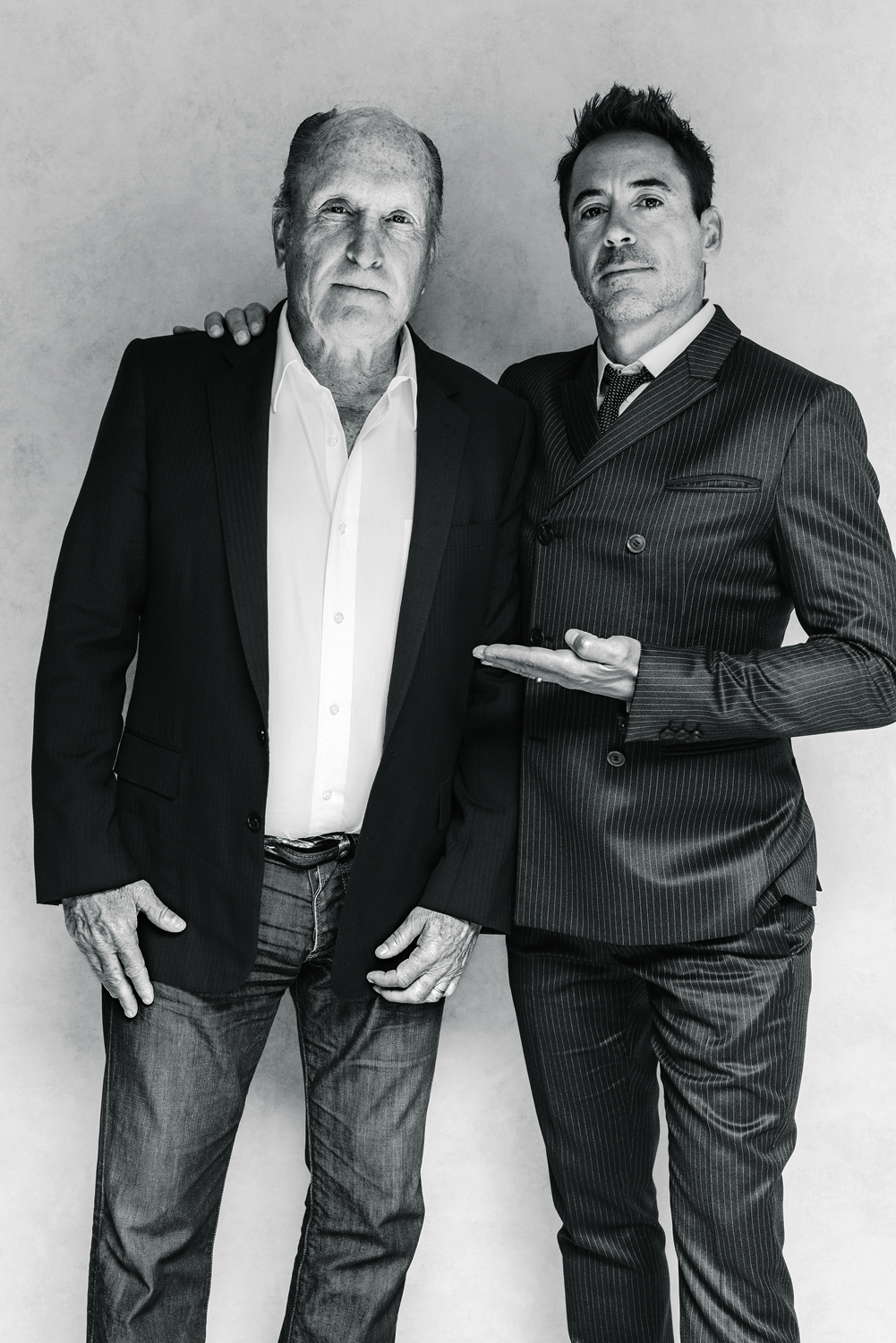 TORONTO, CANADA - SEPTEMBER 04: Actors Robert Downey Jr. and Robert Duvall are photographed for a Portrait Session at the 2014 Toronto Film Festival on September 4, 2014 in Toronto, Ontario. (Photo by Jeff Vespa/Contour by Getty Images)