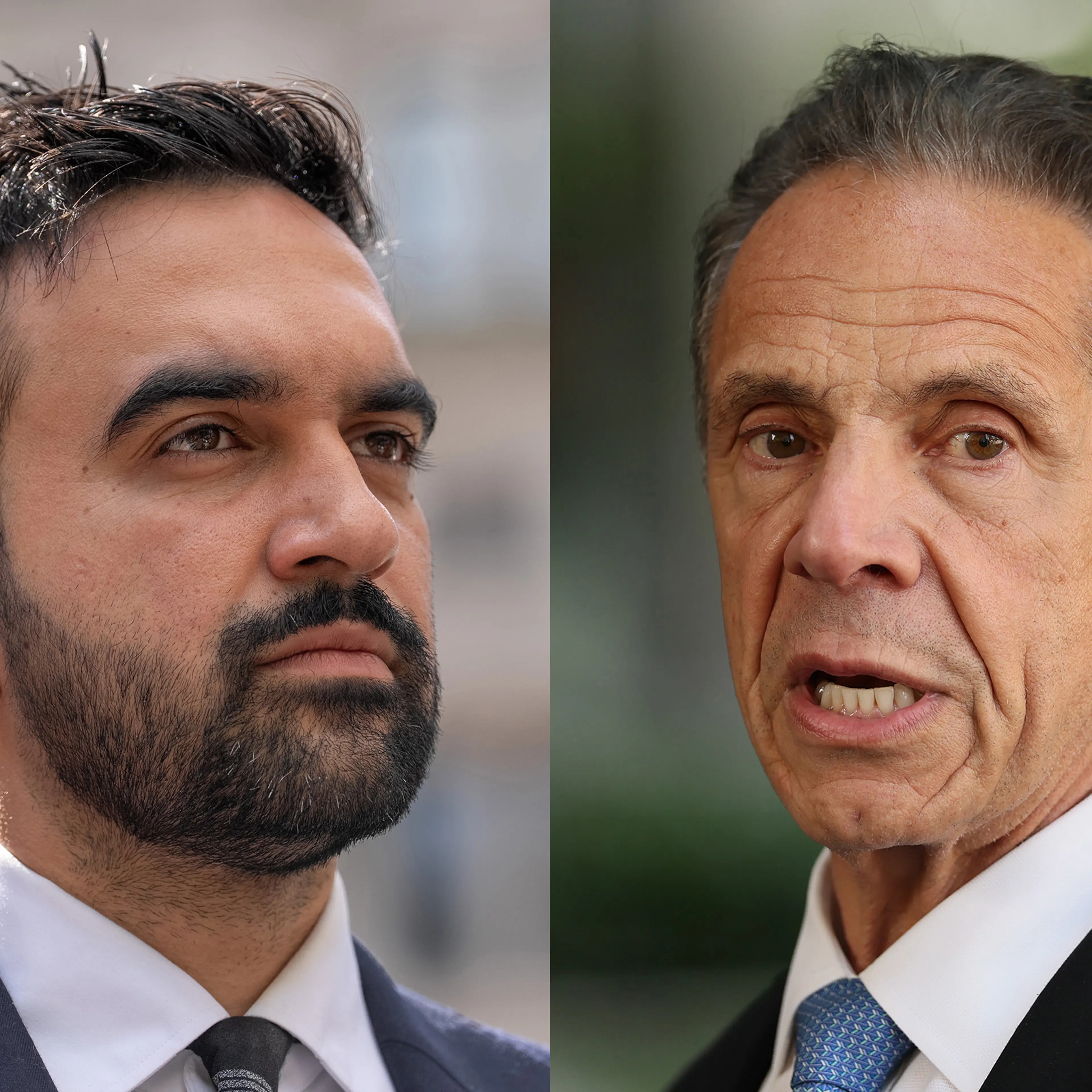 New York mayoral candidates Zohran Mamdani and former Gov. Andrew Cuomo.