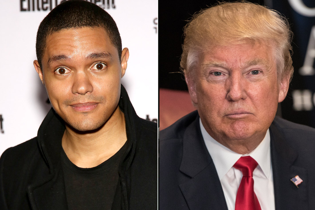 Trevor Noah and Donald Trump