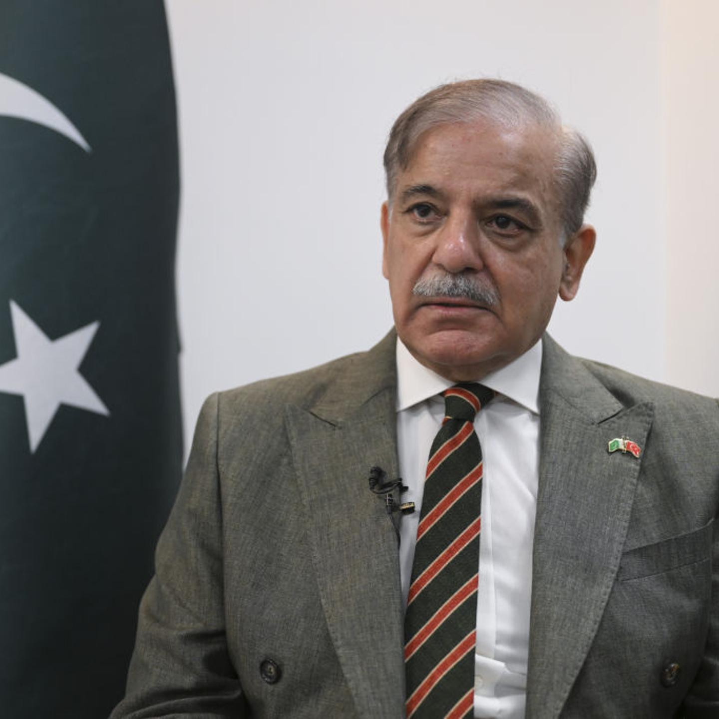 Pakistani Prime Minister Shehbaz Sharif speaks during an exclusive interview on June 04, 2023.
