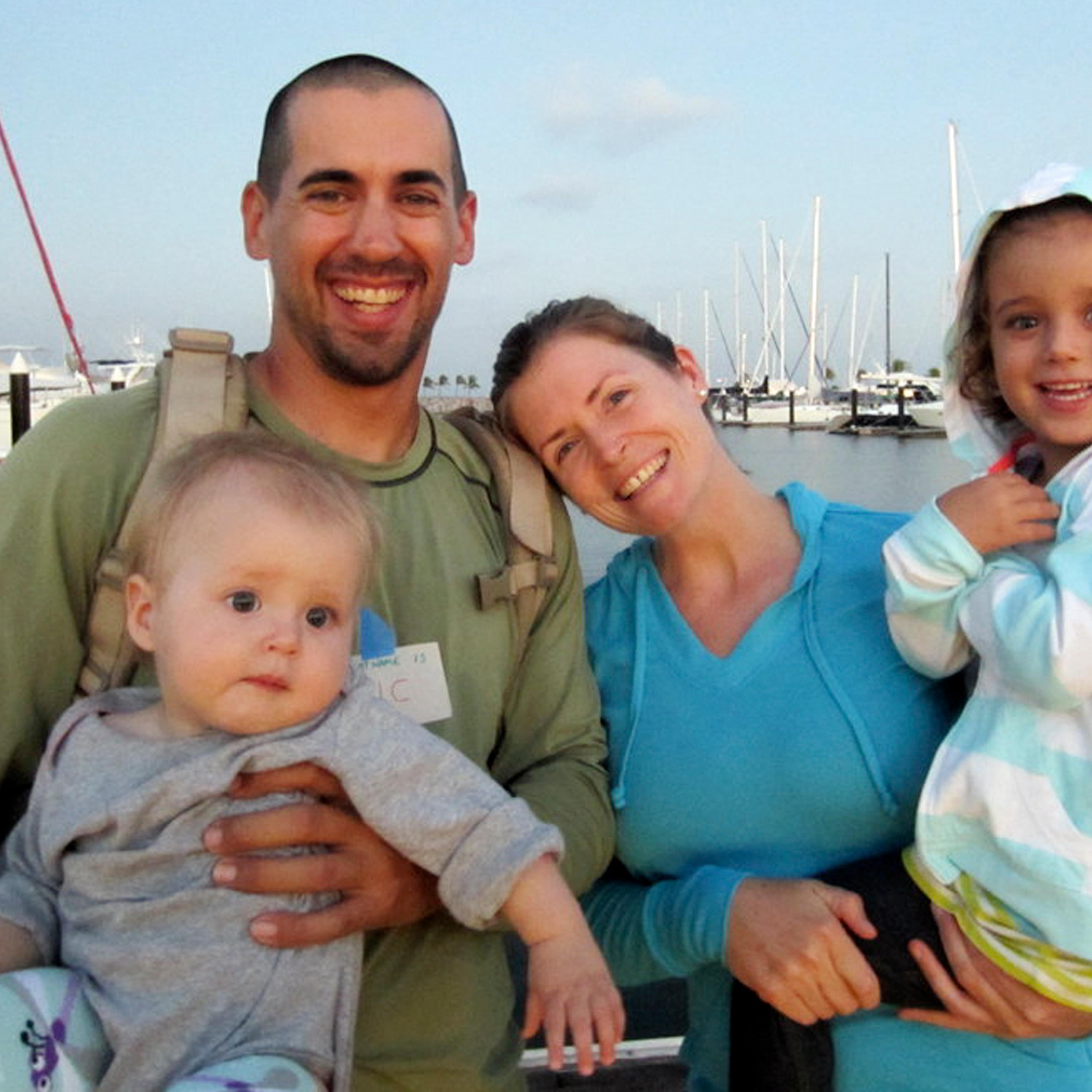 Eric and Charlotte Kaufman with their daughters, Lyra, 1, and Cora, 3.