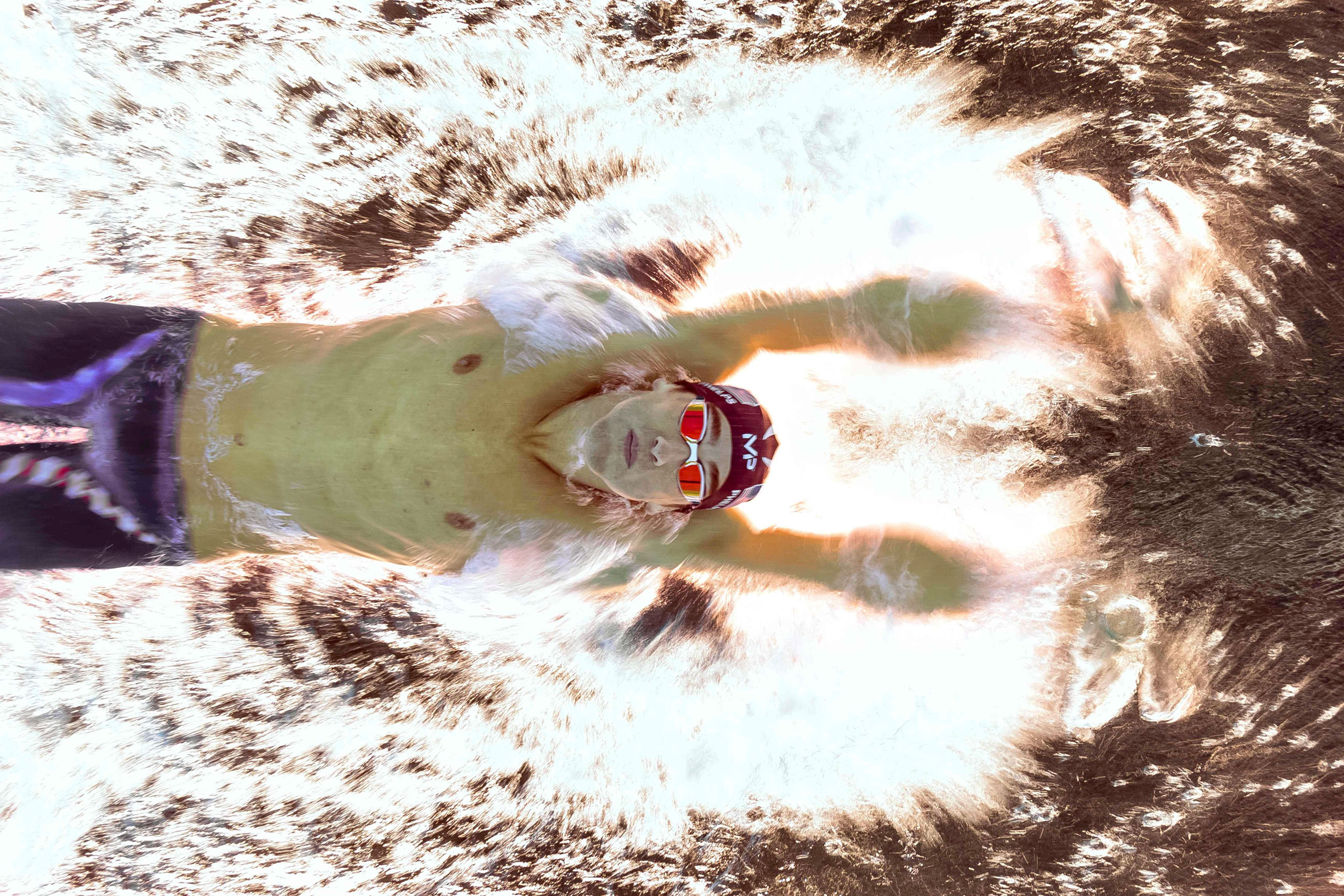 Michael Phelps on his way to gold in the final race of the Rio Olympics on Aug. 13—and the last of his career